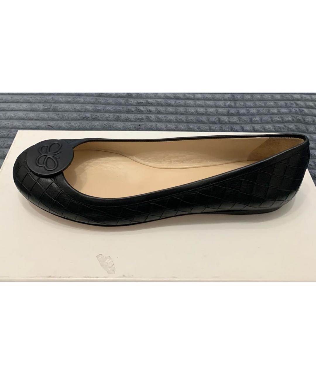 BOTTEGA VENETA Черные кожаные балетки, фото 6