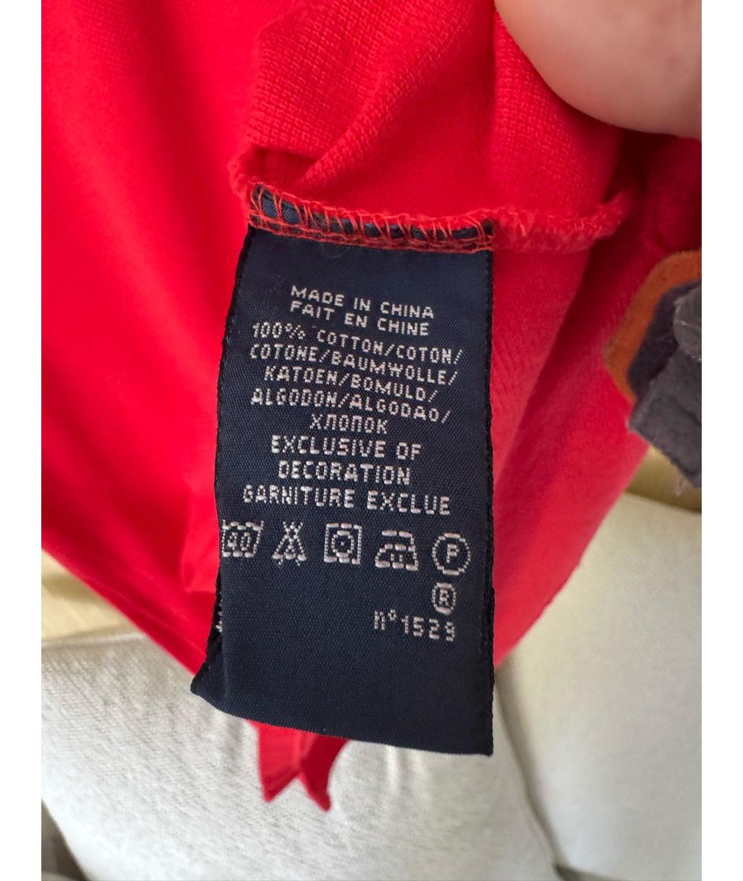 RALPH LAUREN Коралловая хлопковая футболка, фото 4