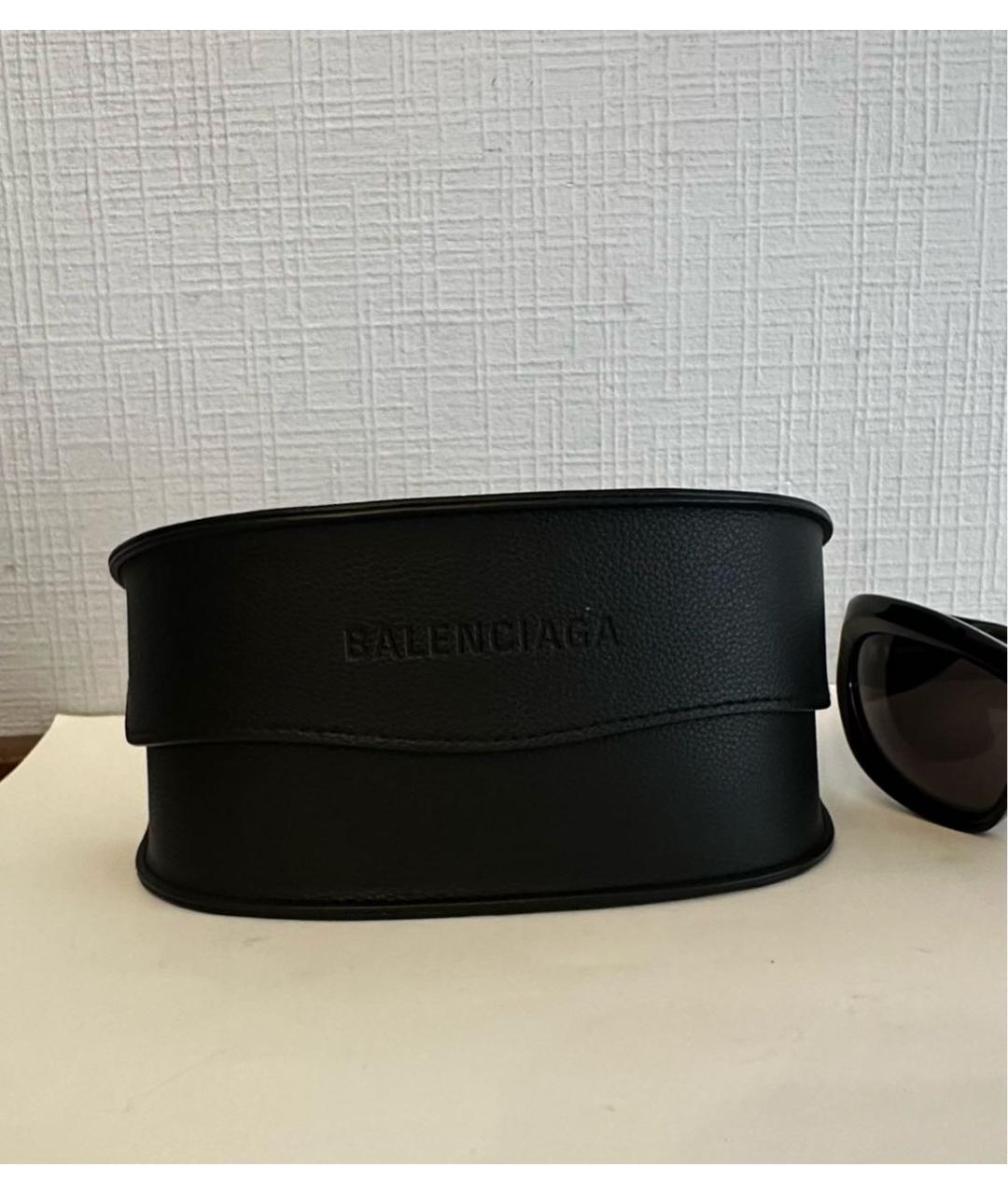 BALENCIAGA Черные пластиковые солнцезащитные очки, фото 4