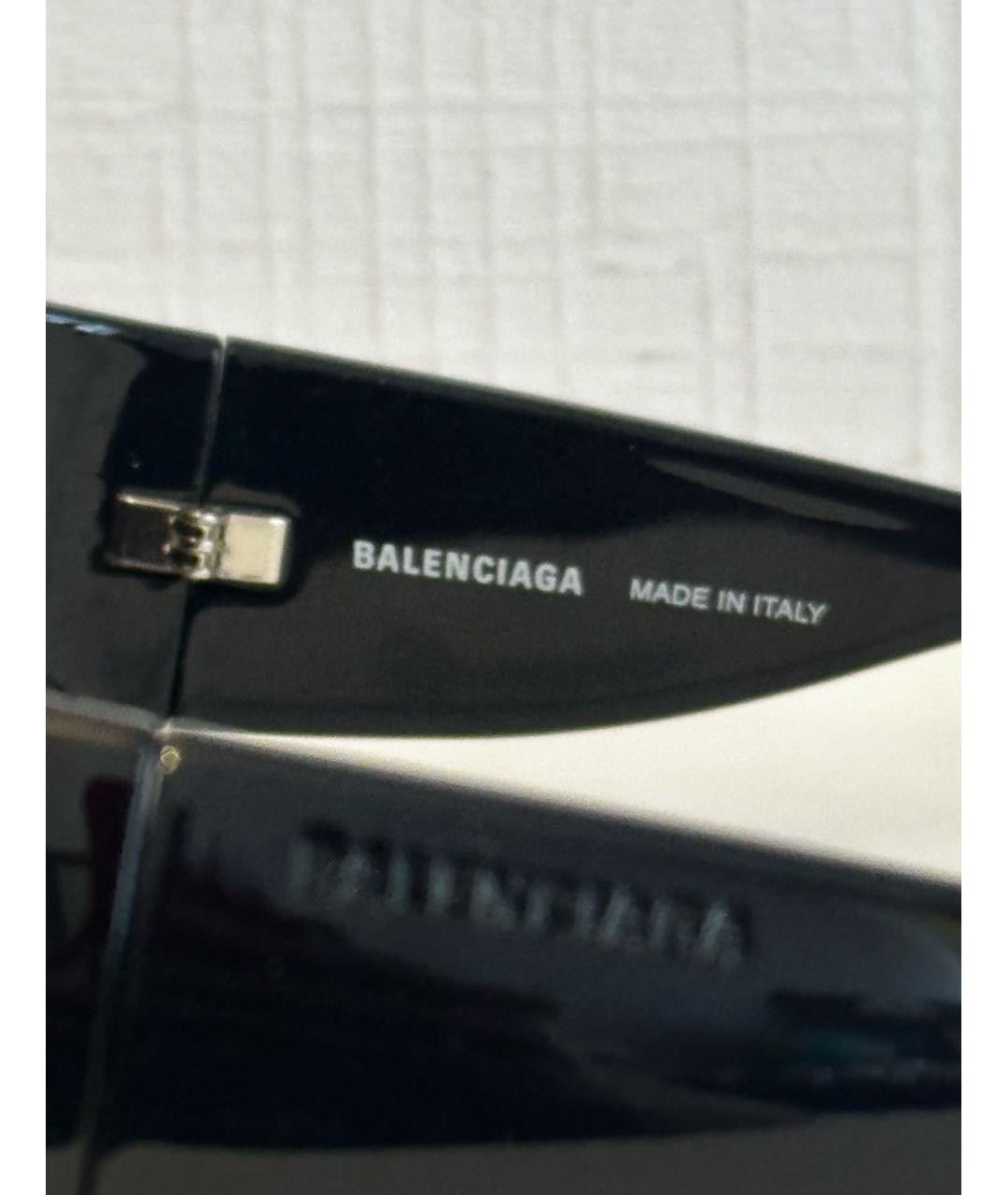 BALENCIAGA Черные пластиковые солнцезащитные очки, фото 5