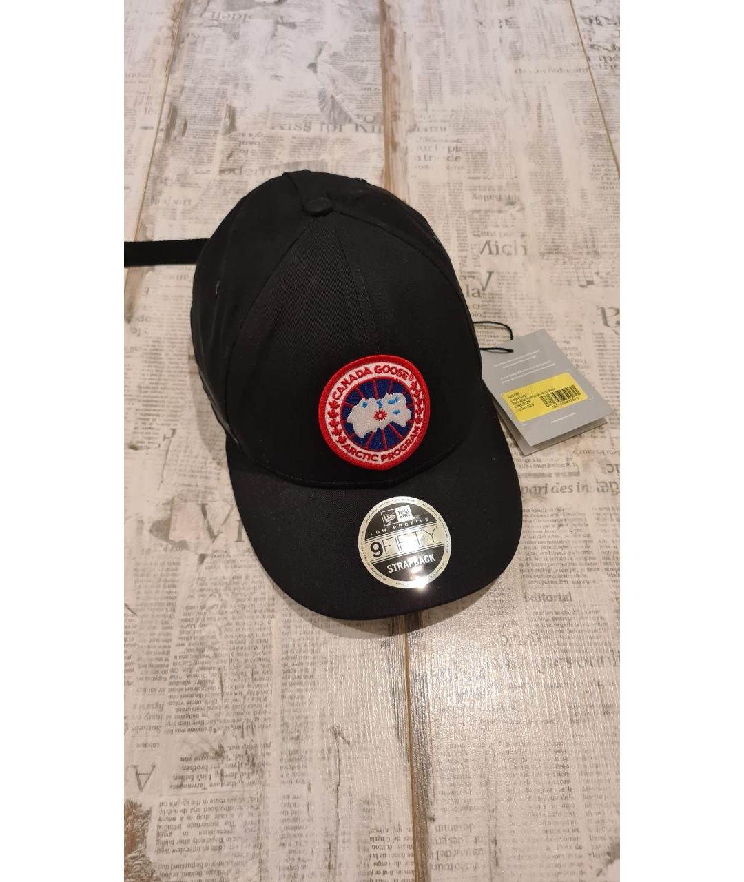 CANADA GOOSE Черная хлопковая кепка/бейсболка, фото 3