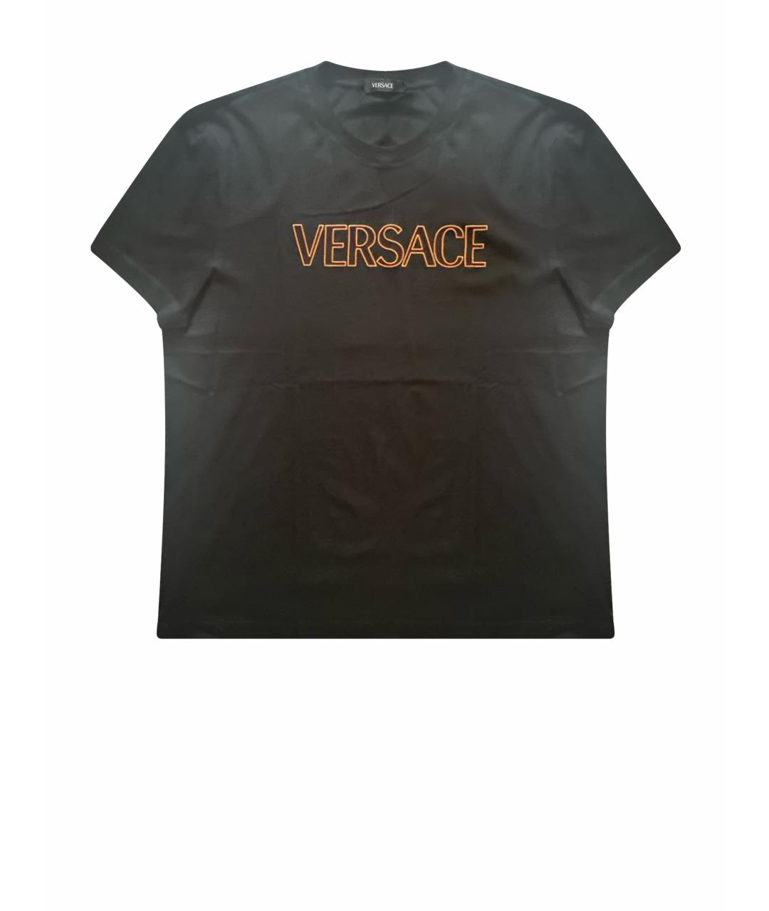 VERSACE Черная хлопковая футболка, фото 1