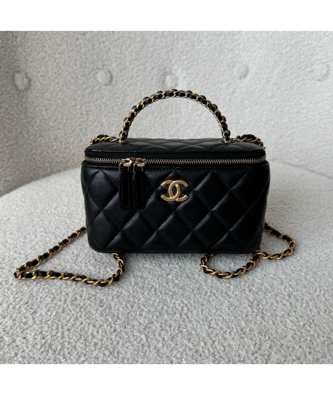 CHANEL Черная кожаная сумка через плечо, фото 2