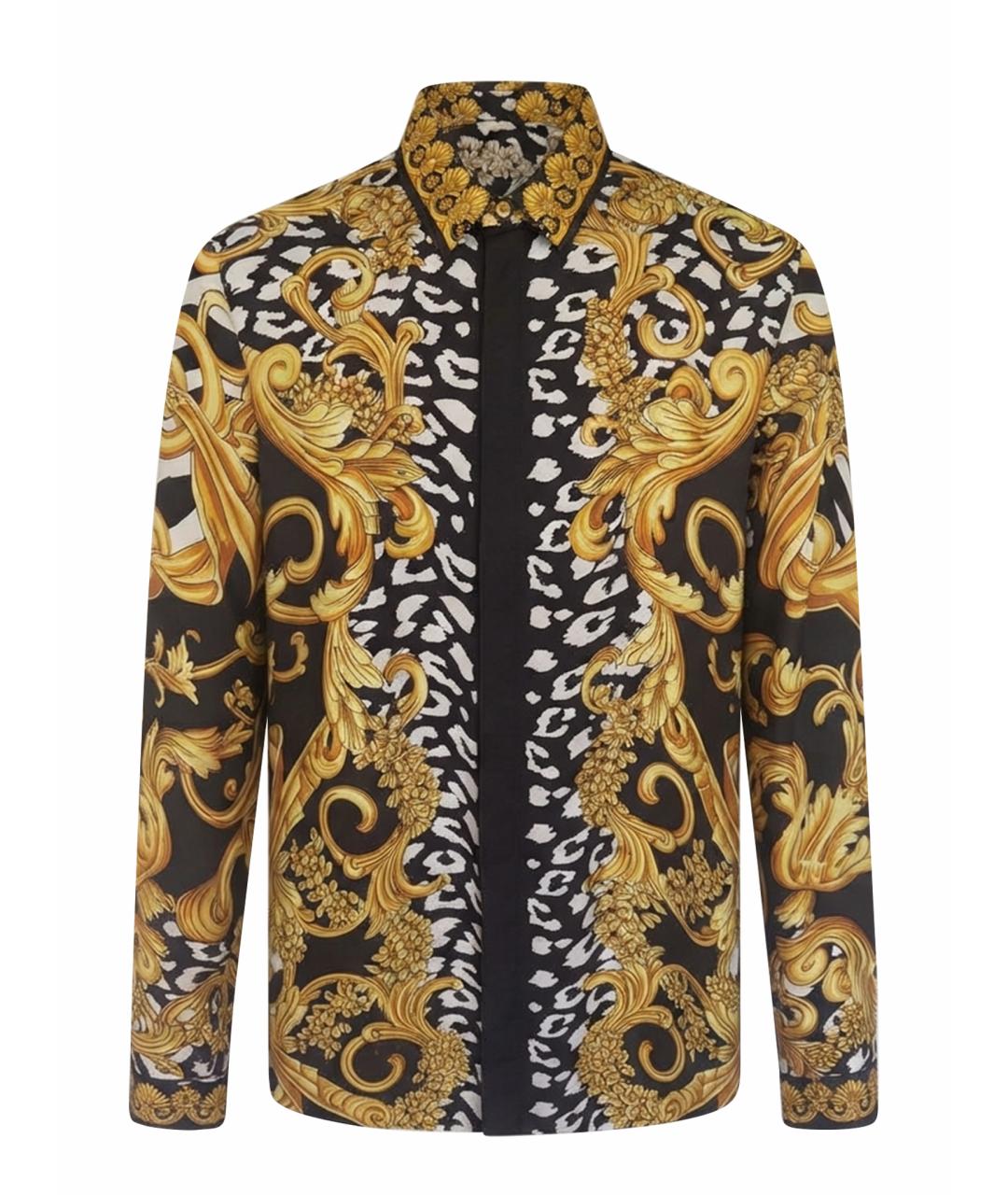 VERSACE Золотая шелковая рубашка, фото 1