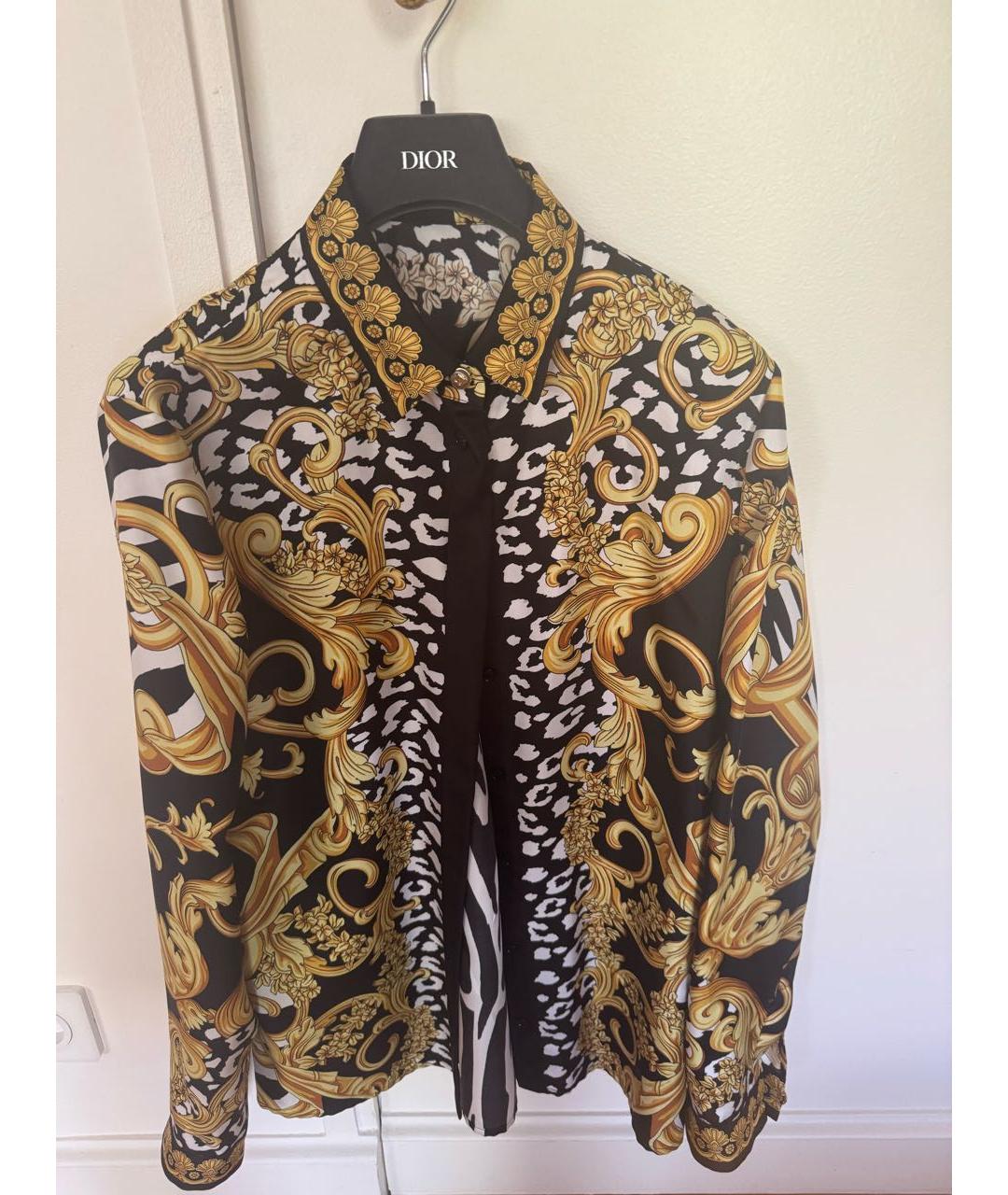 VERSACE Золотая шелковая рубашка, фото 6