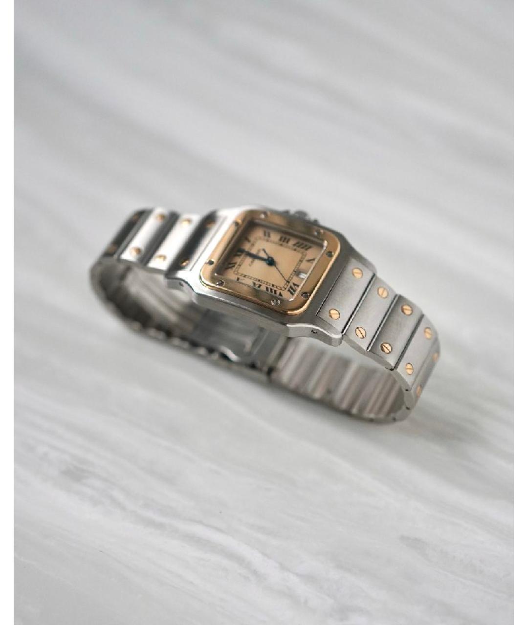CARTIER Белые часы из золота и стали, фото 5