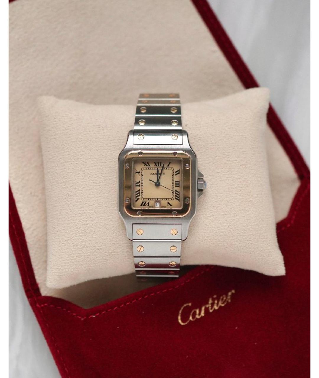 CARTIER Белые часы из золота и стали, фото 6