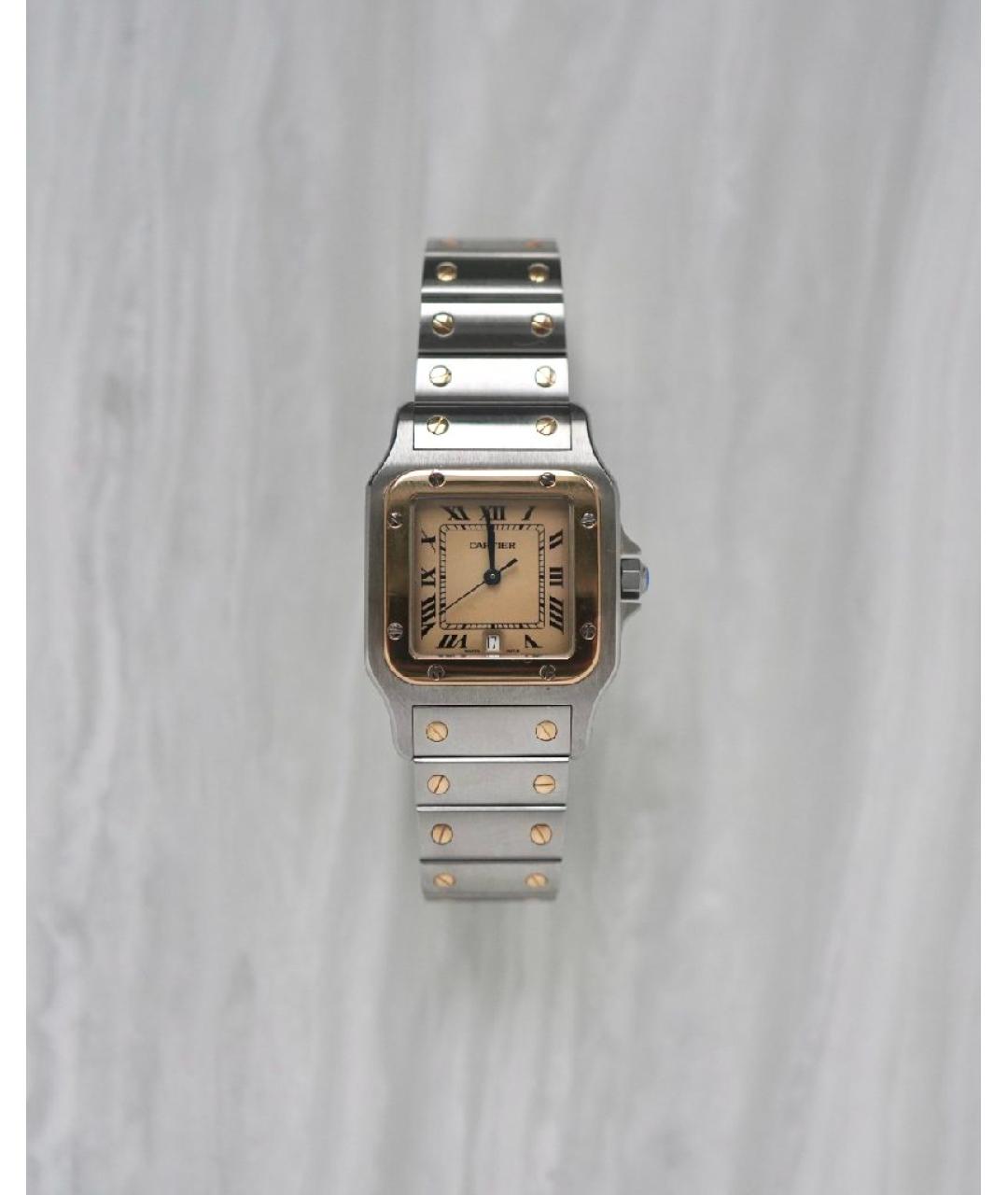 CARTIER Белые часы из золота и стали, фото 8