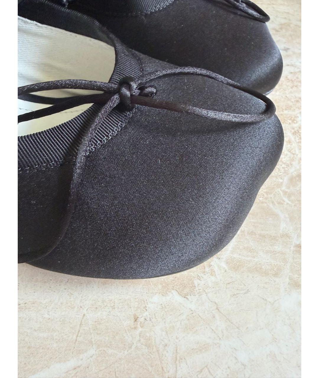 MM6 MAISON MARGIELA Черные текстильные босоножки, фото 4