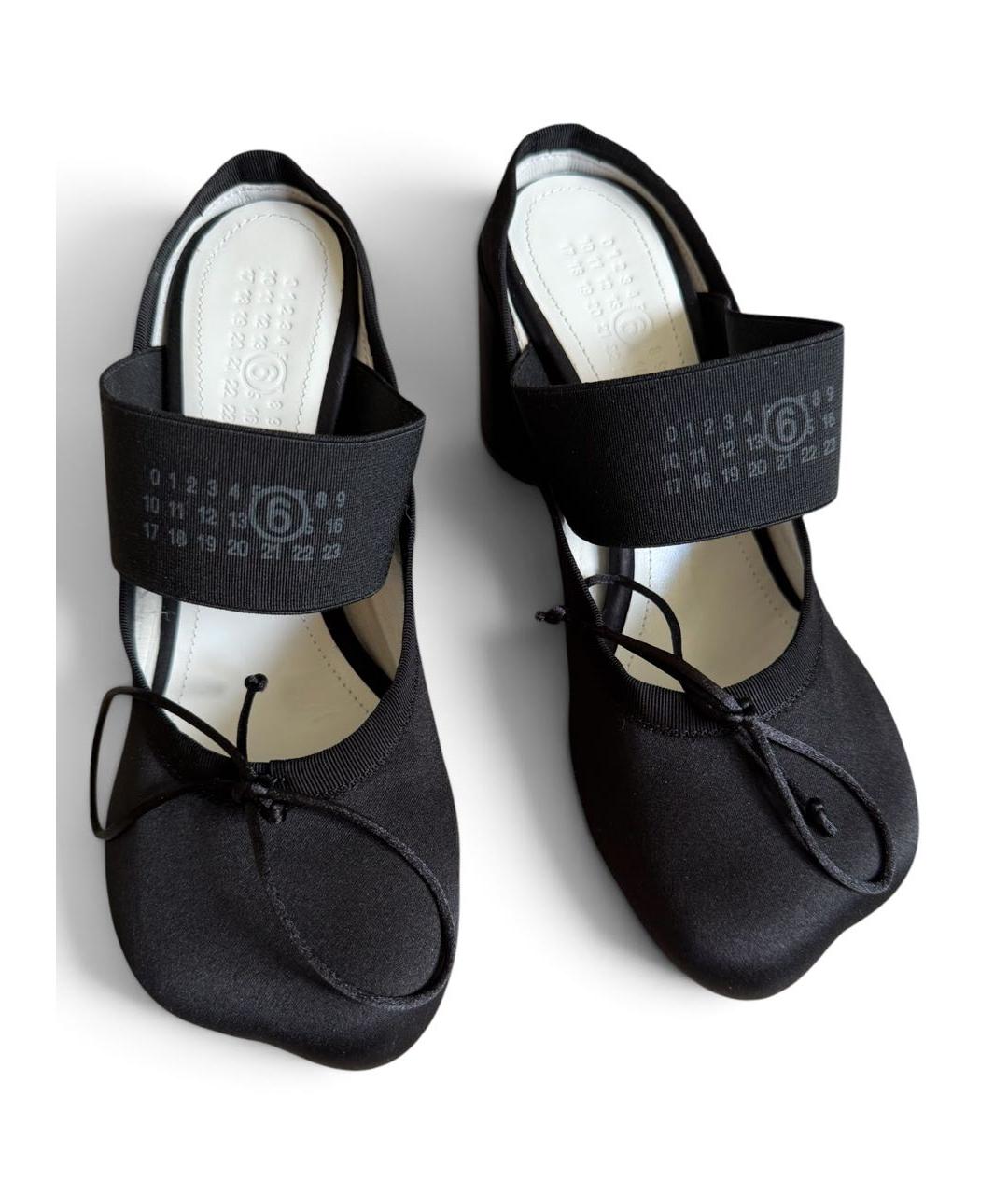MM6 MAISON MARGIELA Черные текстильные босоножки, фото 2