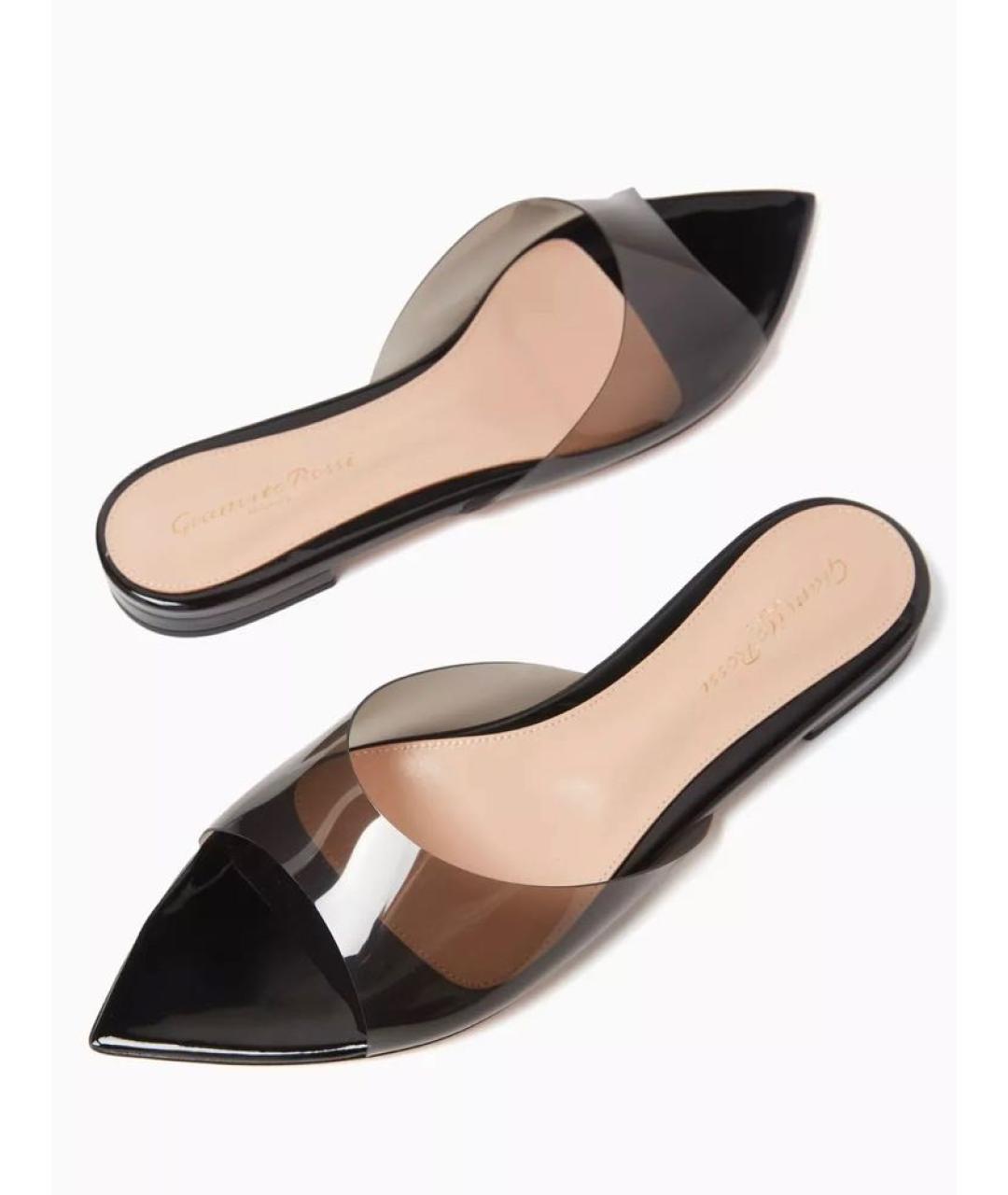 GIANVITO ROSSI Черные кожаные мюли, фото 6