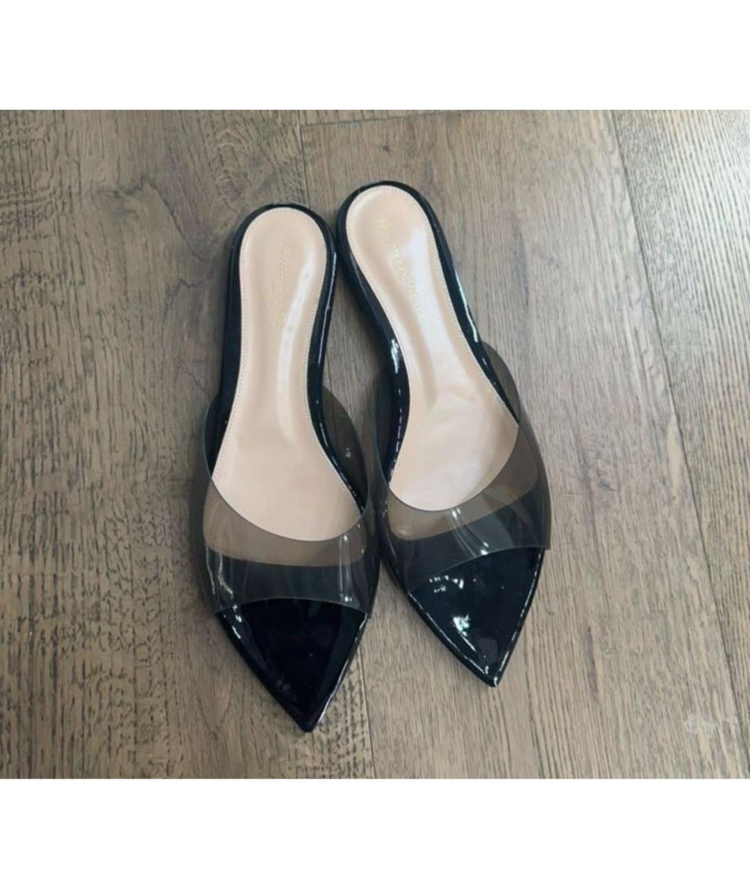 GIANVITO ROSSI Черные кожаные мюли, фото 2