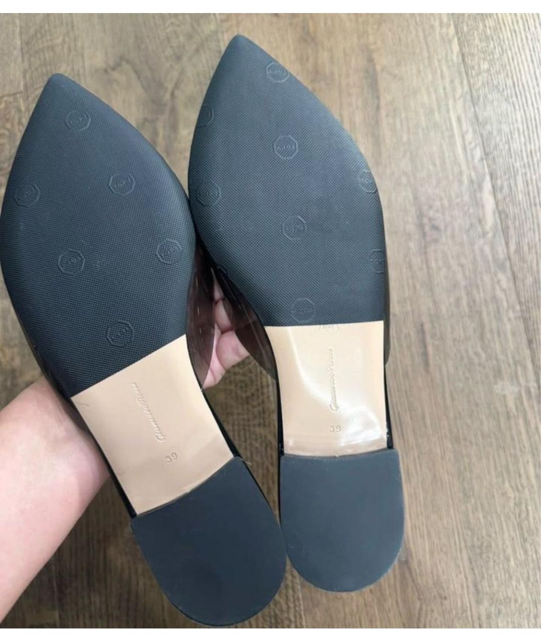 GIANVITO ROSSI Черные кожаные мюли, фото 4