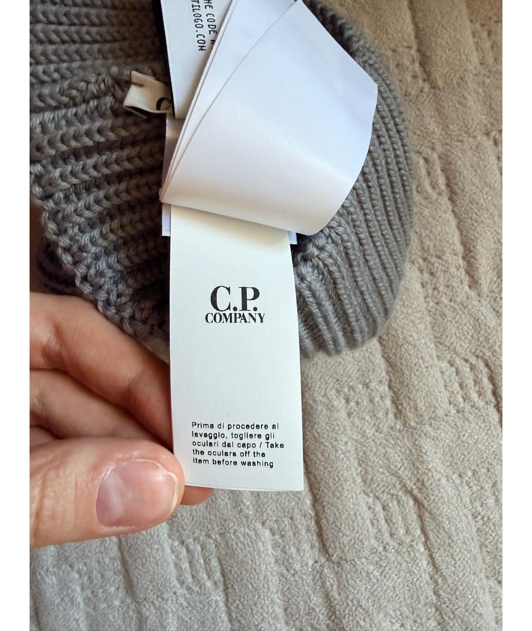 CP COMPANY Серая шерстяная шапка, фото 6