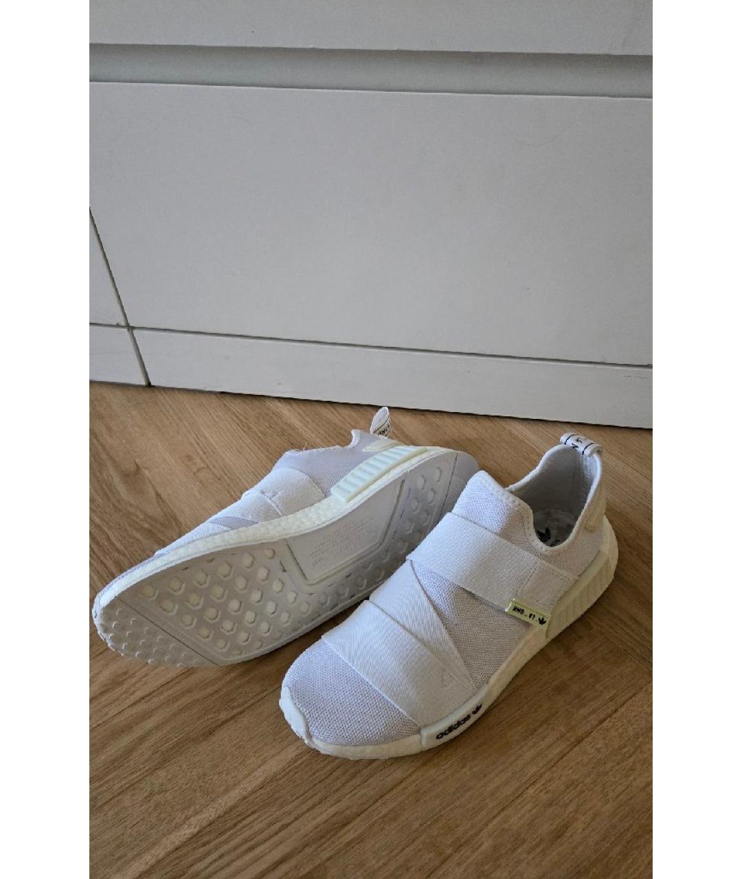 ADIDAS Белые текстильные кроссовки, фото 4