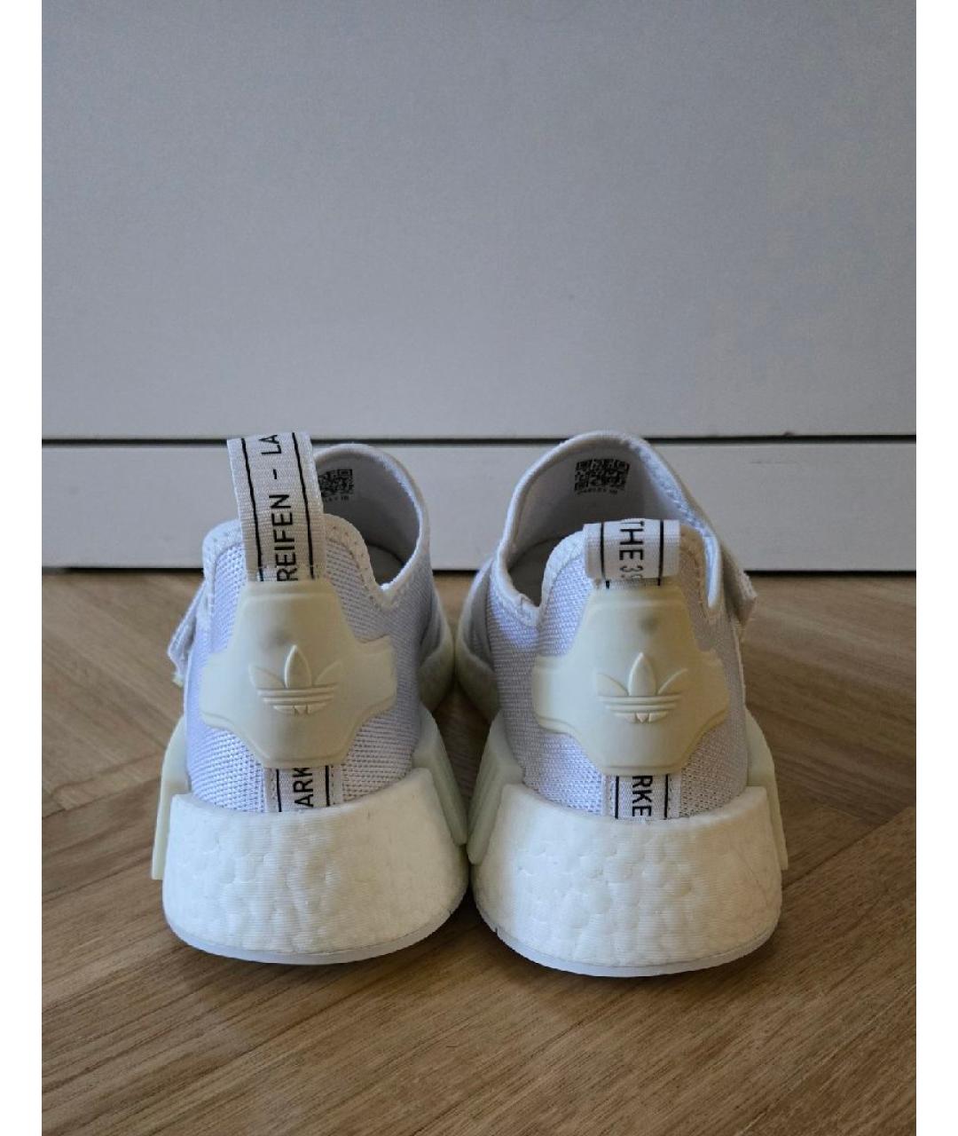ADIDAS Белые текстильные кроссовки, фото 3