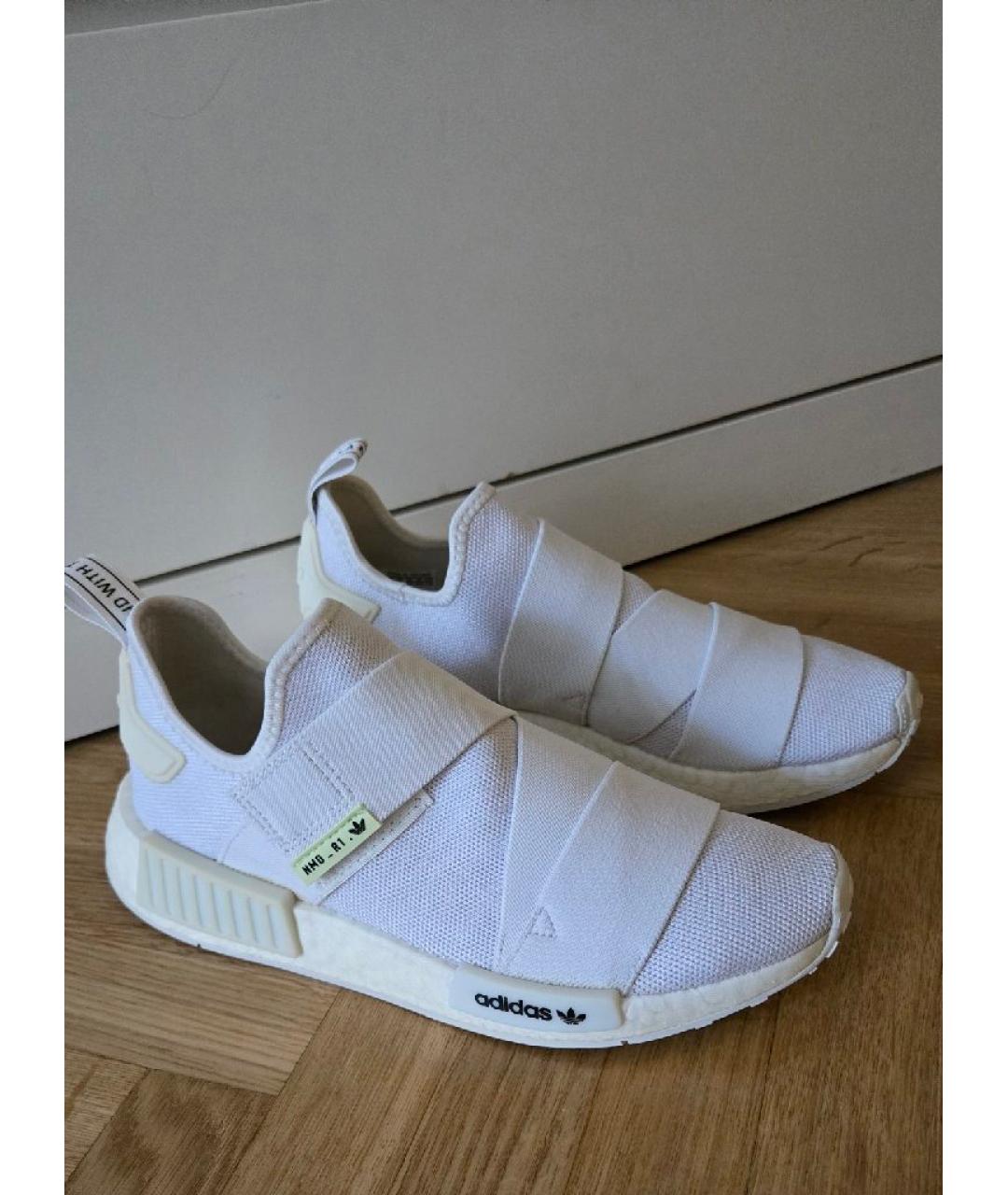 ADIDAS Белые текстильные кроссовки, фото 8