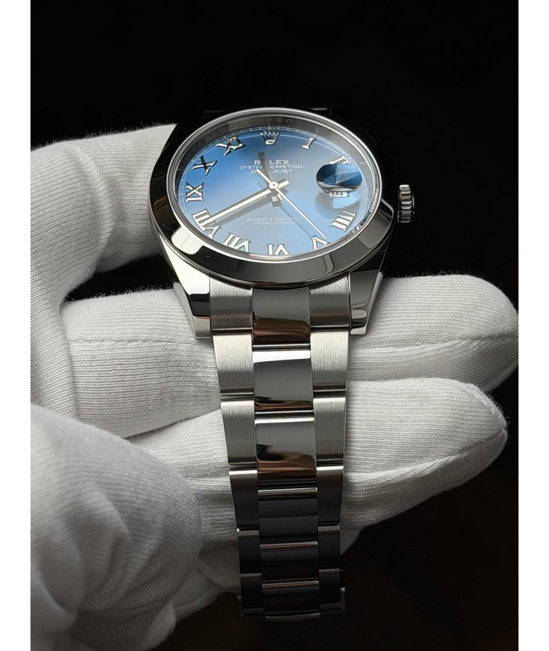 ROLEX Темно-синие часы, фото 6