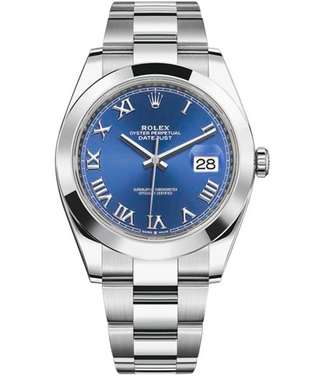 ROLEX Темно-синие часы, фото 10