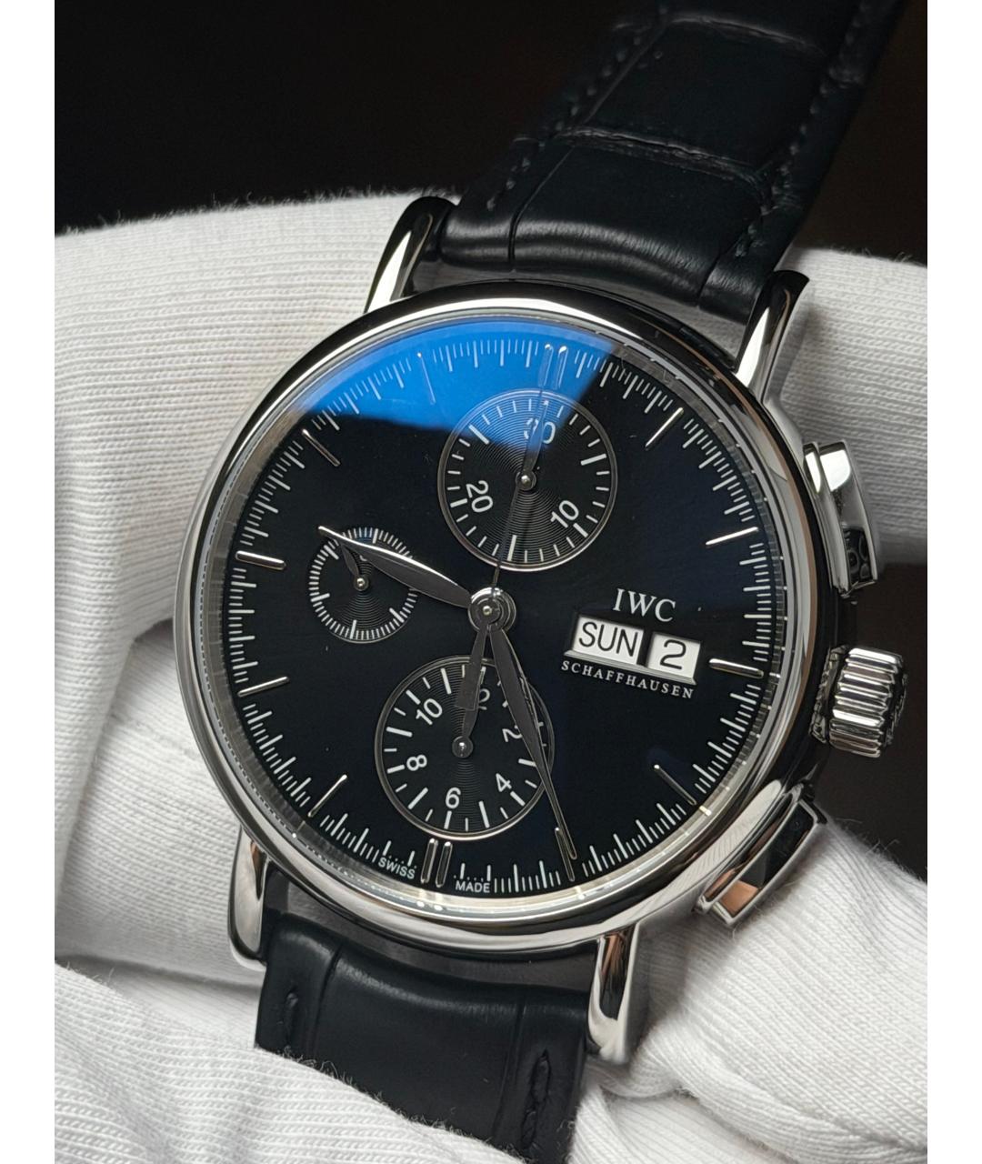 IWC Черные часы, фото 3