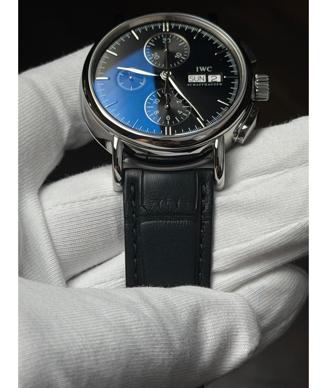IWC Черные часы, фото 7