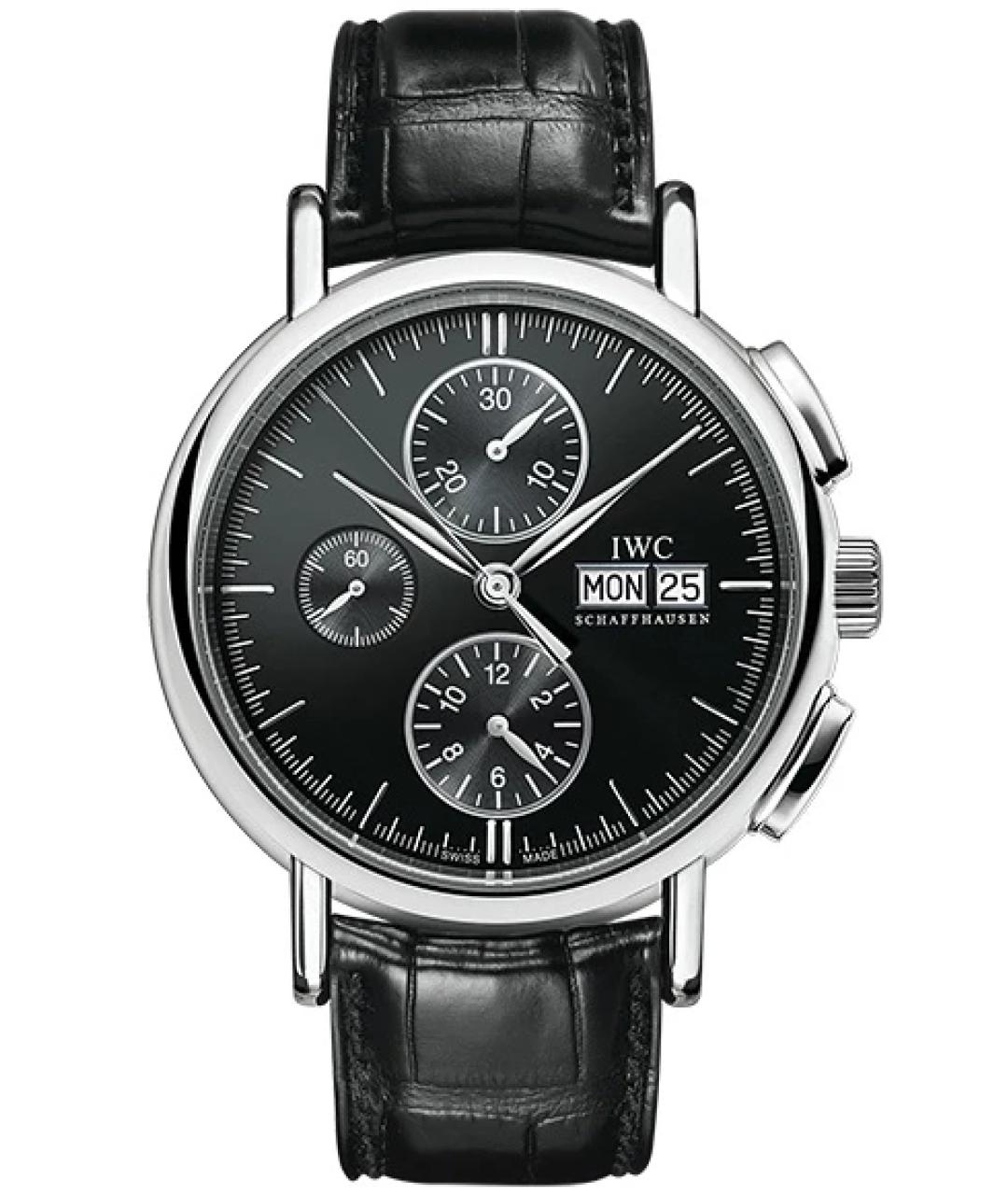 IWC Черные часы, фото 10