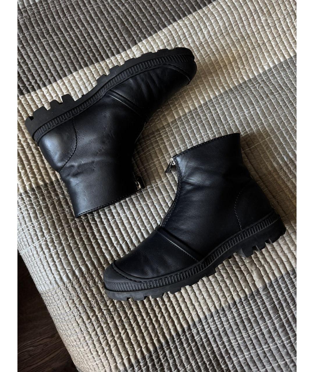 LOEWE Черные кожаные ботинки, фото 6
