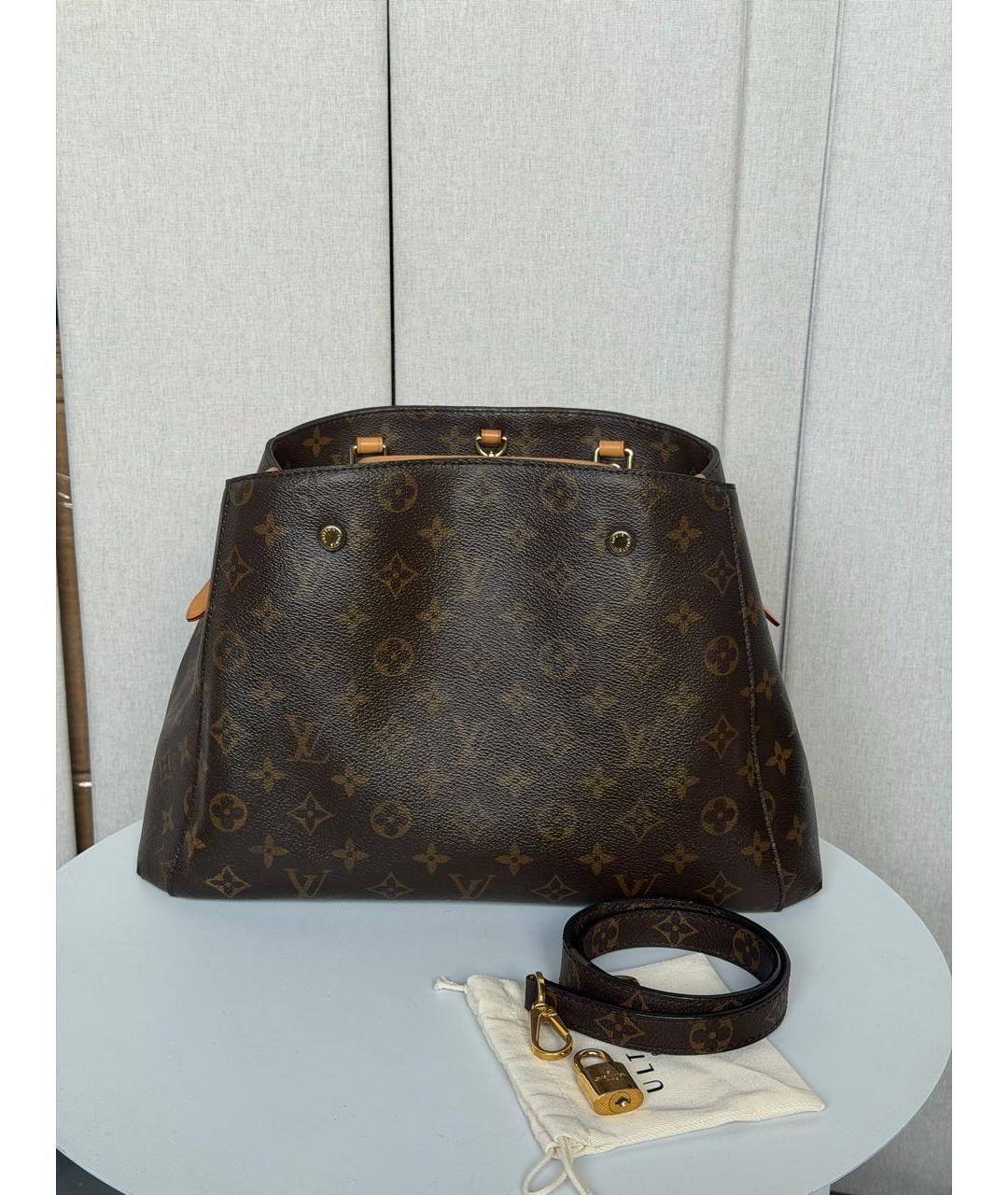 LOUIS VUITTON Коричневая сумка через плечо из канвы, фото 4