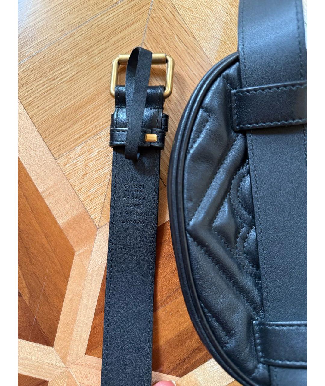 GUCCI Черная кожаная поясная сумка, фото 5