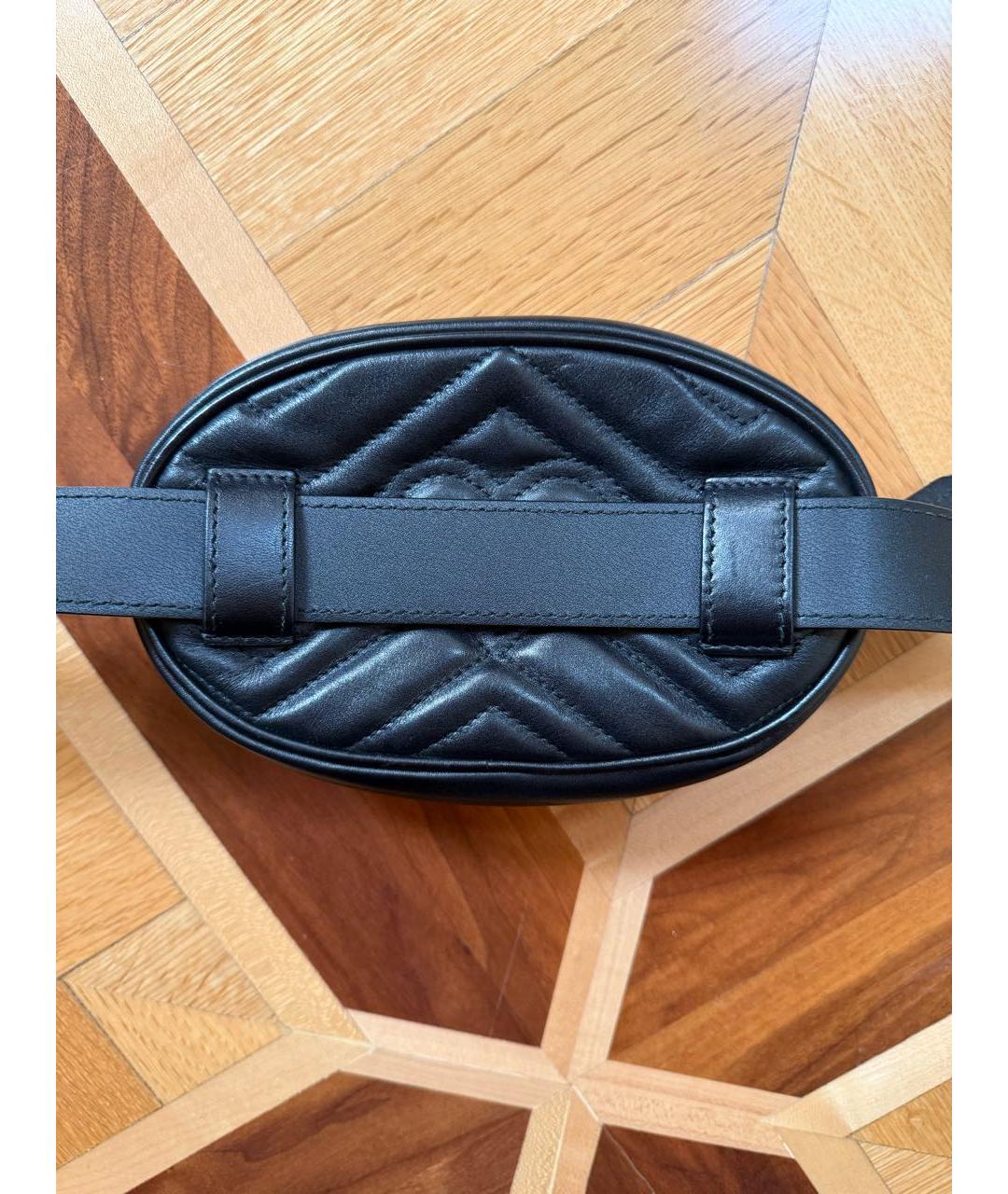 GUCCI Черная кожаная поясная сумка, фото 3