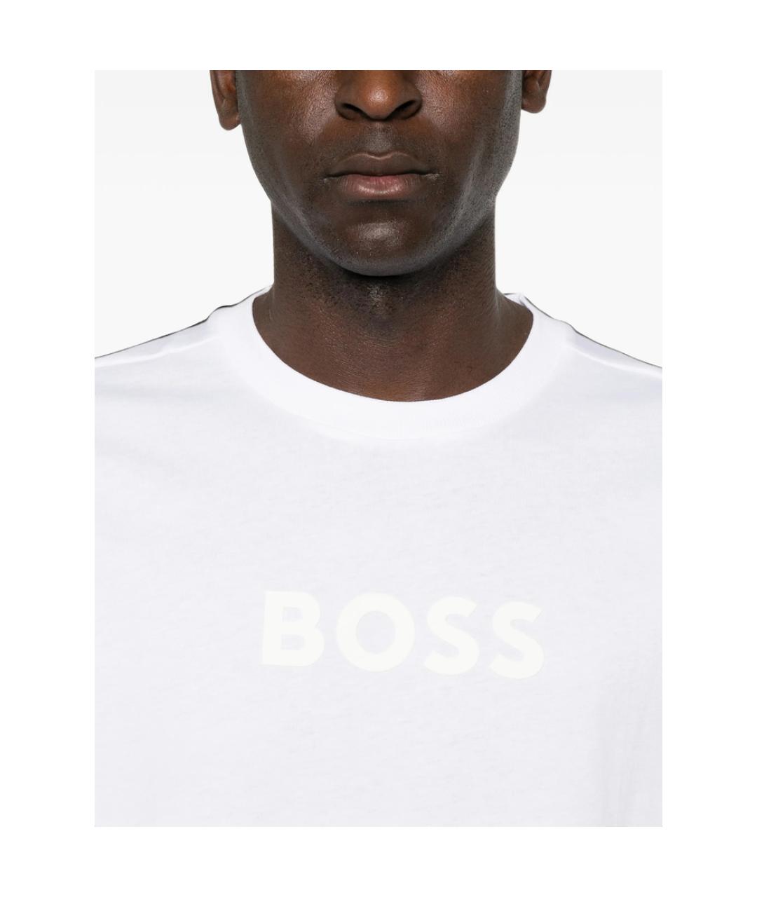 HUGO BOSS Белая хлопковая футболка, фото 2