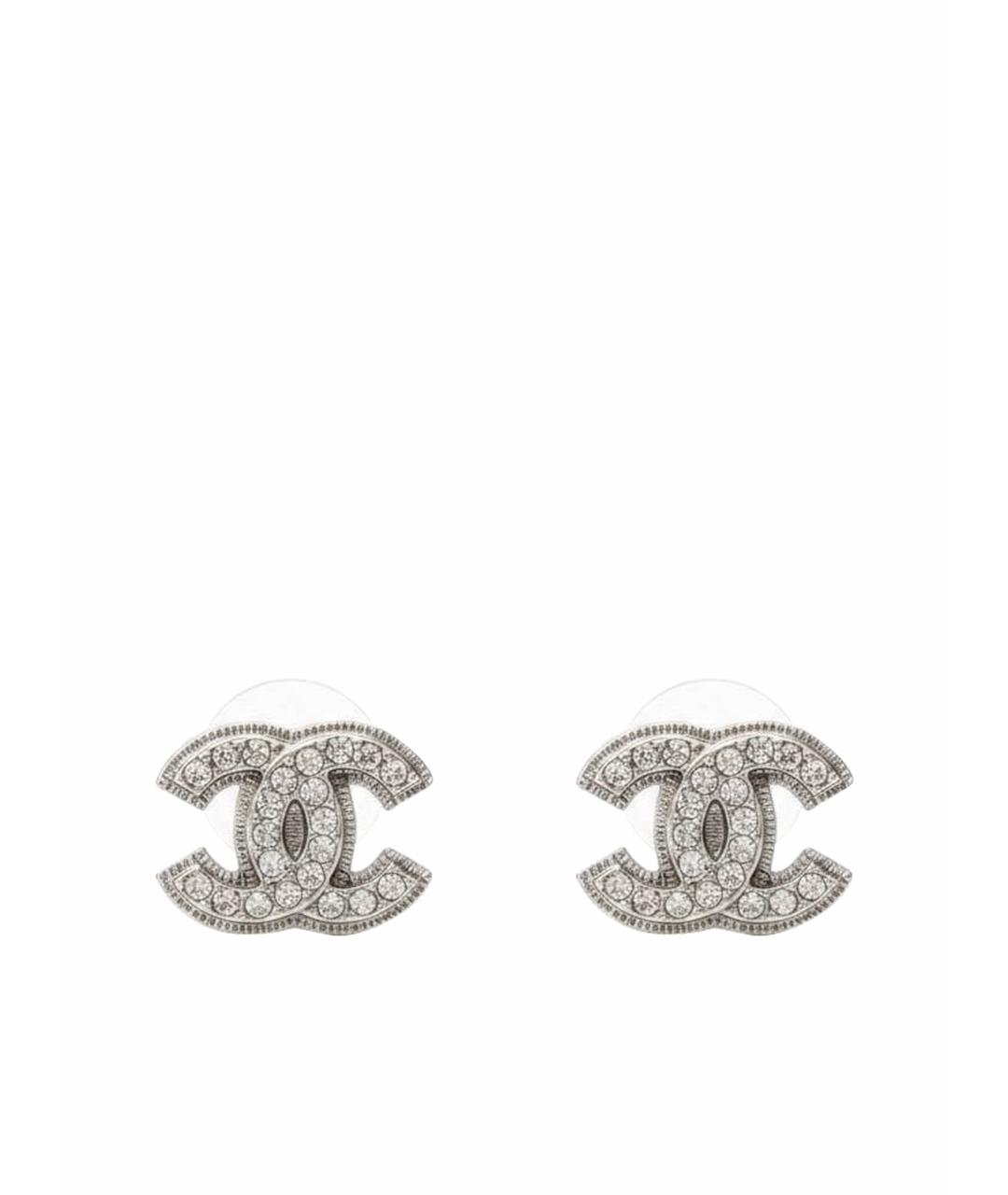 CHANEL Серебряные металлические серьги, фото 1