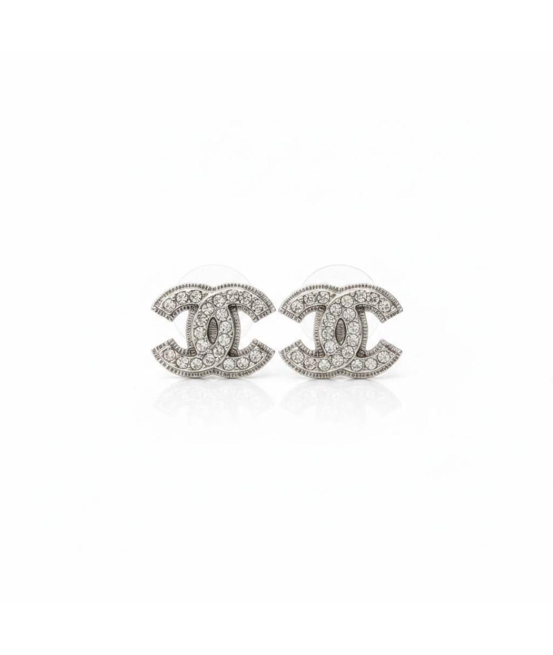 CHANEL Серебряные металлические серьги, фото 6