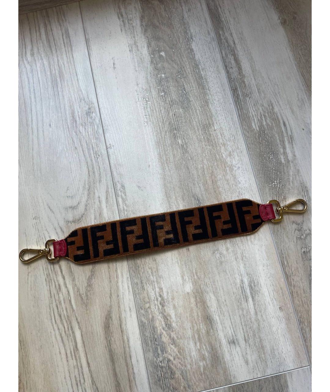 FENDI Красная кожаная сумка тоут, фото 6