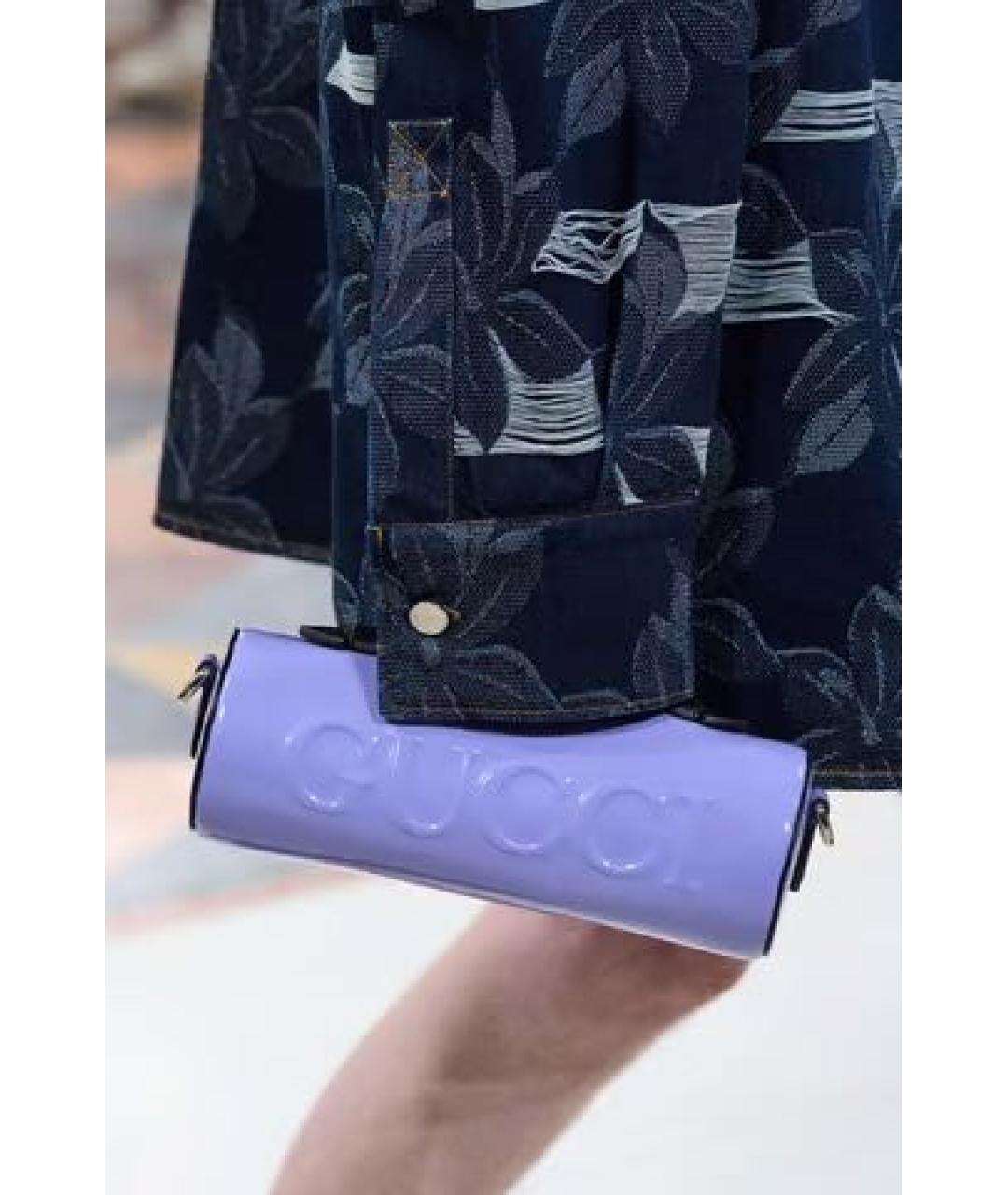 GUCCI Фиолетовая кожаная сумка через плечо, фото 3