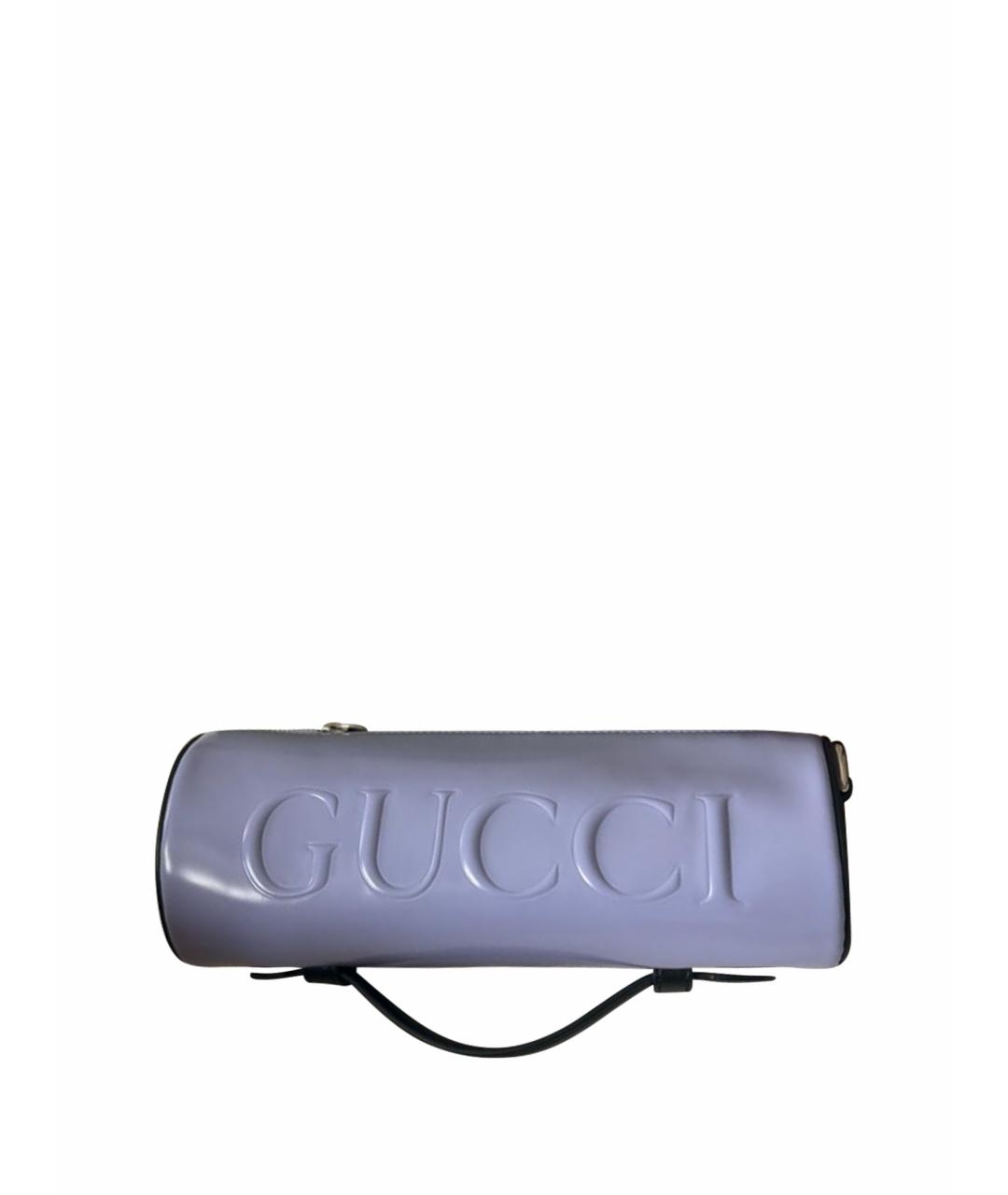 GUCCI Фиолетовая кожаная сумка через плечо, фото 1