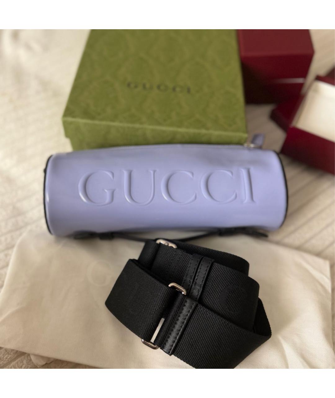 GUCCI Фиолетовая кожаная сумка через плечо, фото 5