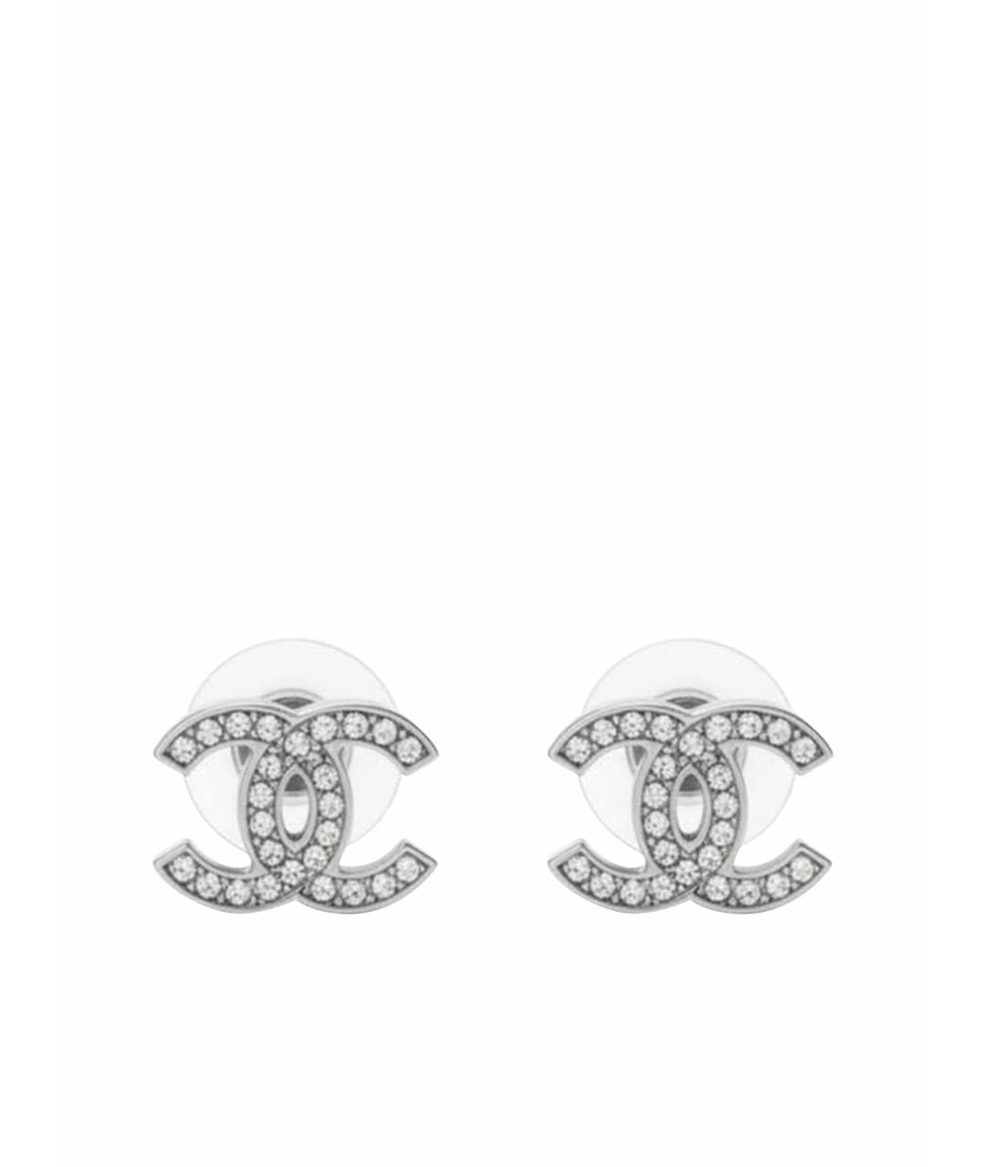 CHANEL Серебряные металлические серьги, фото 1