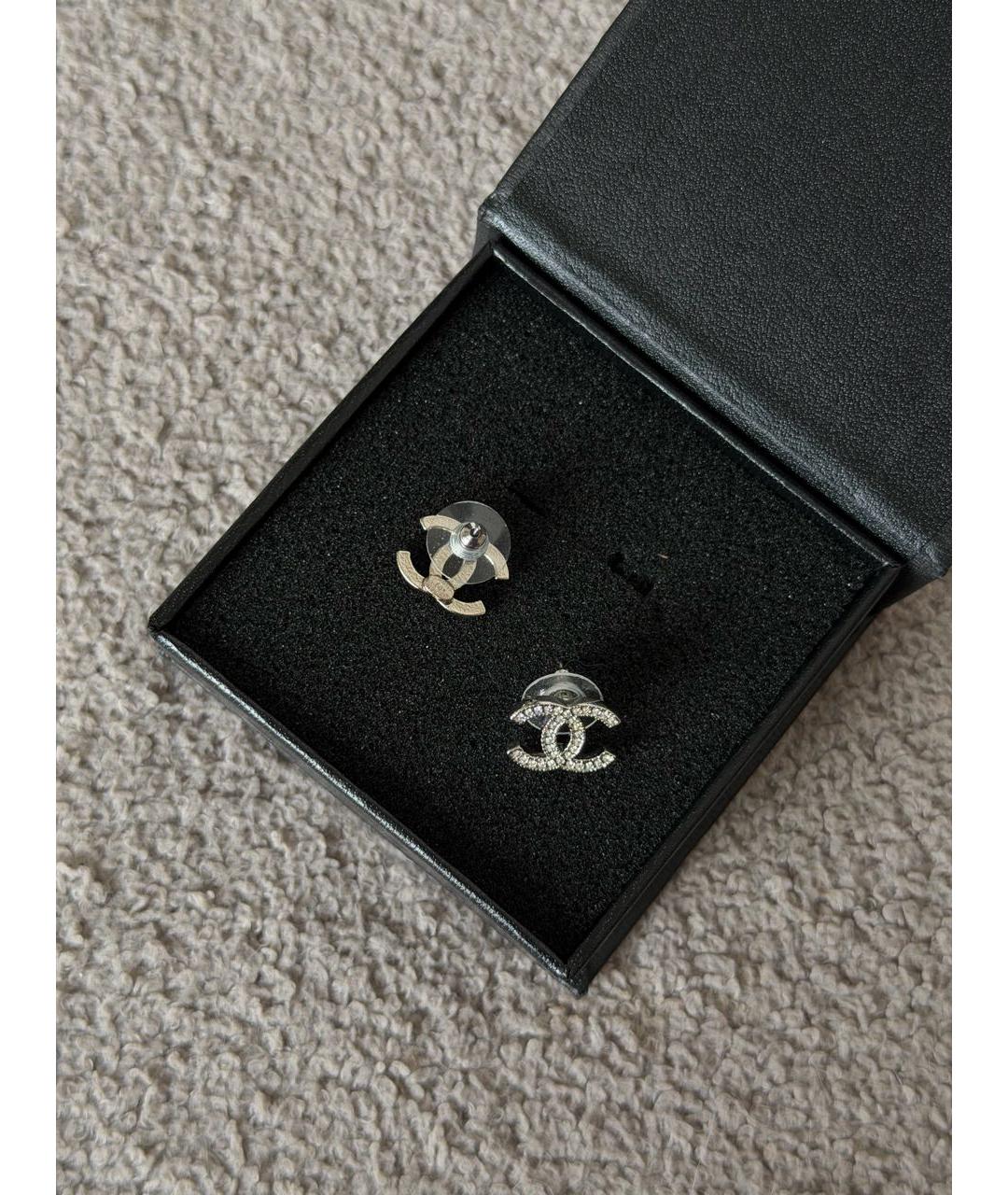 CHANEL Серебряные металлические серьги, фото 5