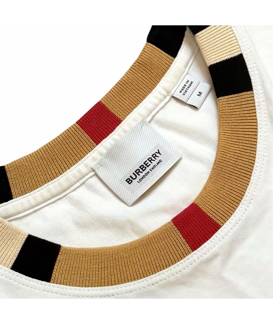 BURBERRY Белая футболка, фото 4