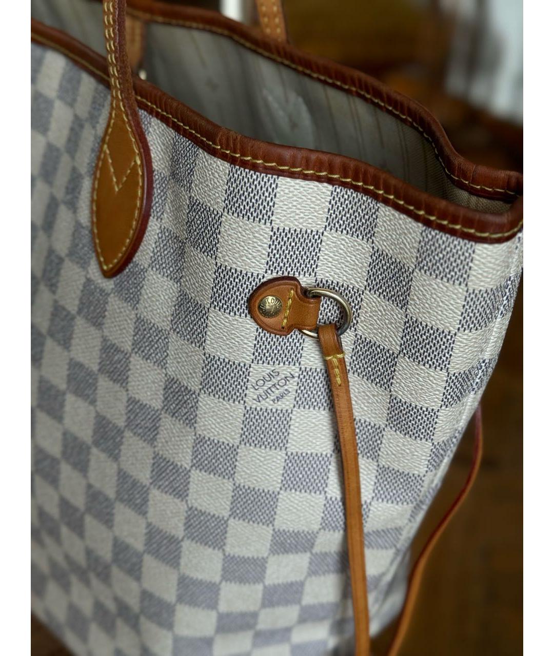LOUIS VUITTON Белая сумка тоут из канвы, фото 4