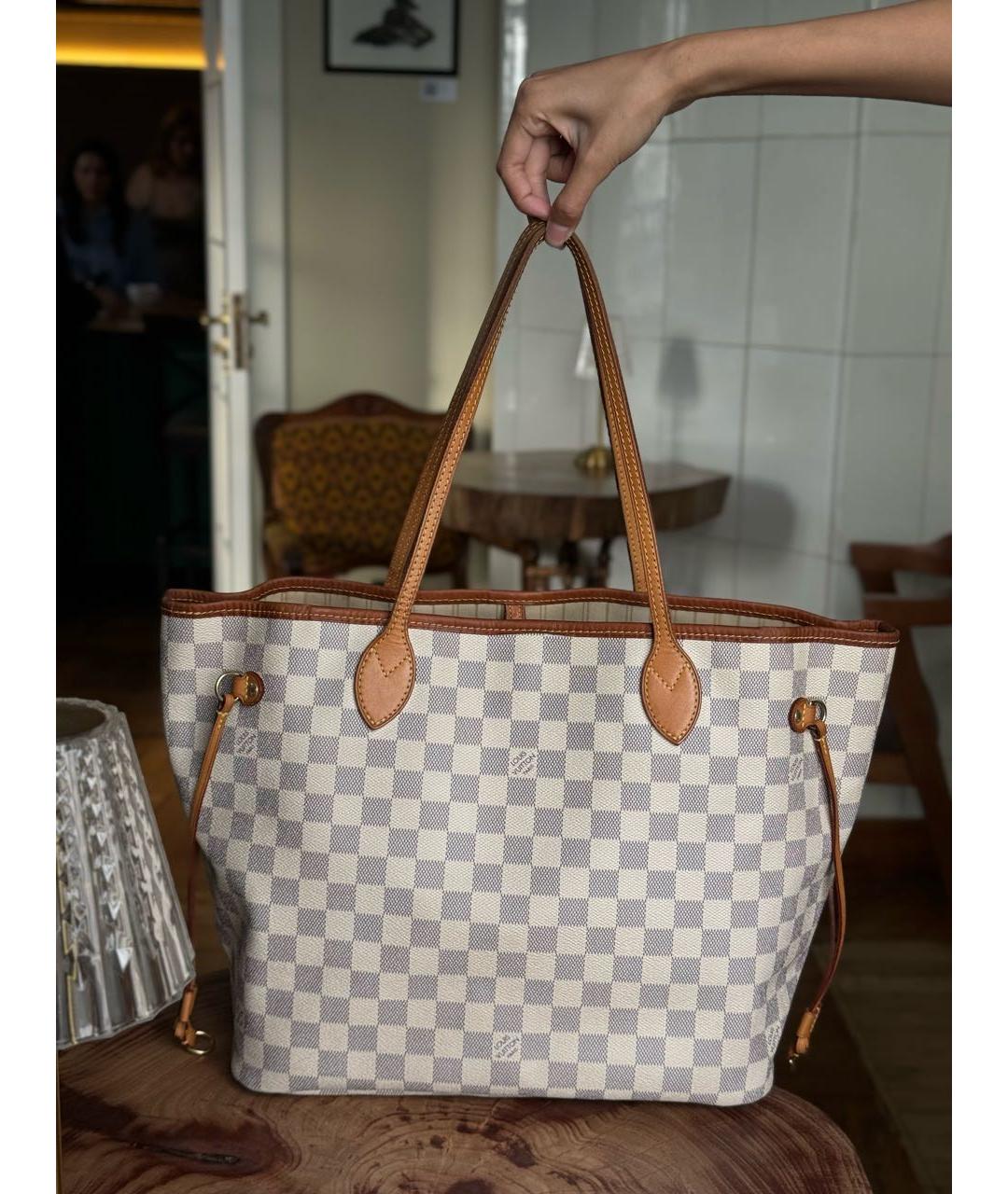 LOUIS VUITTON Белая сумка тоут из канвы, фото 2