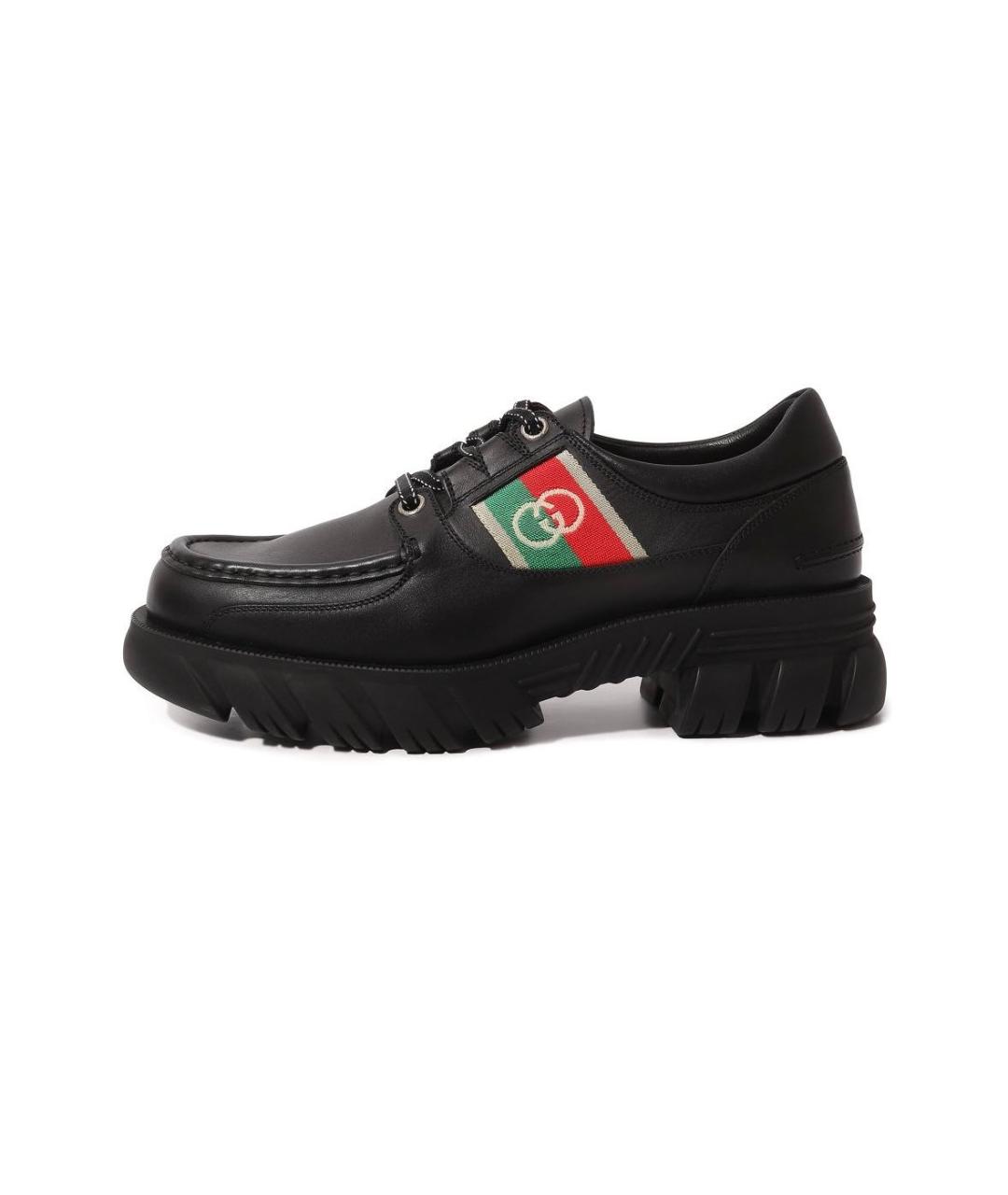 GUCCI Черные кожаные низкие ботинки, фото 9