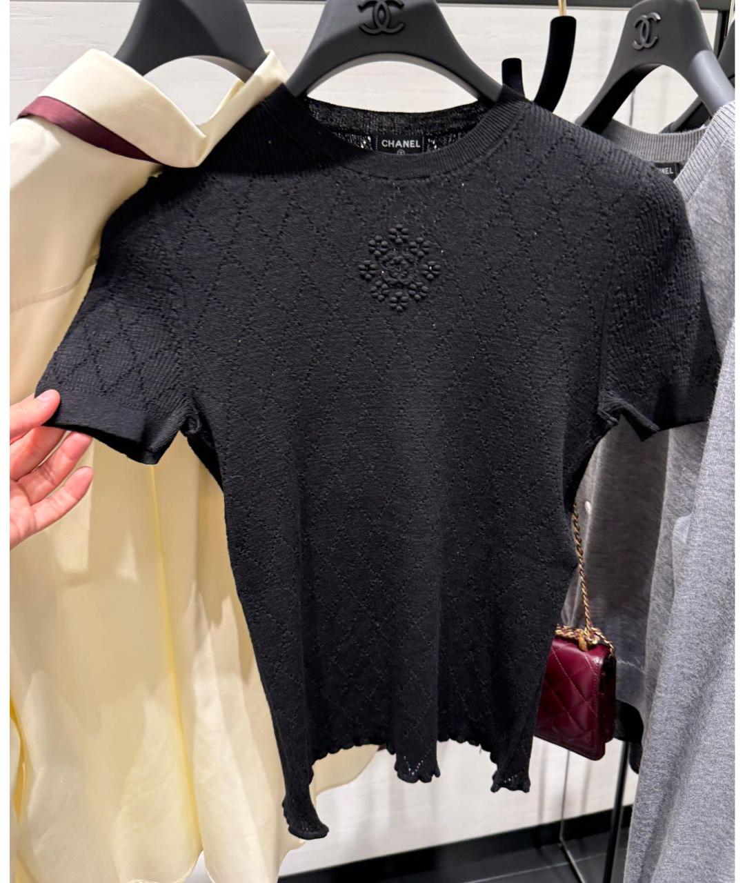 CHANEL Черная футболка, фото 3