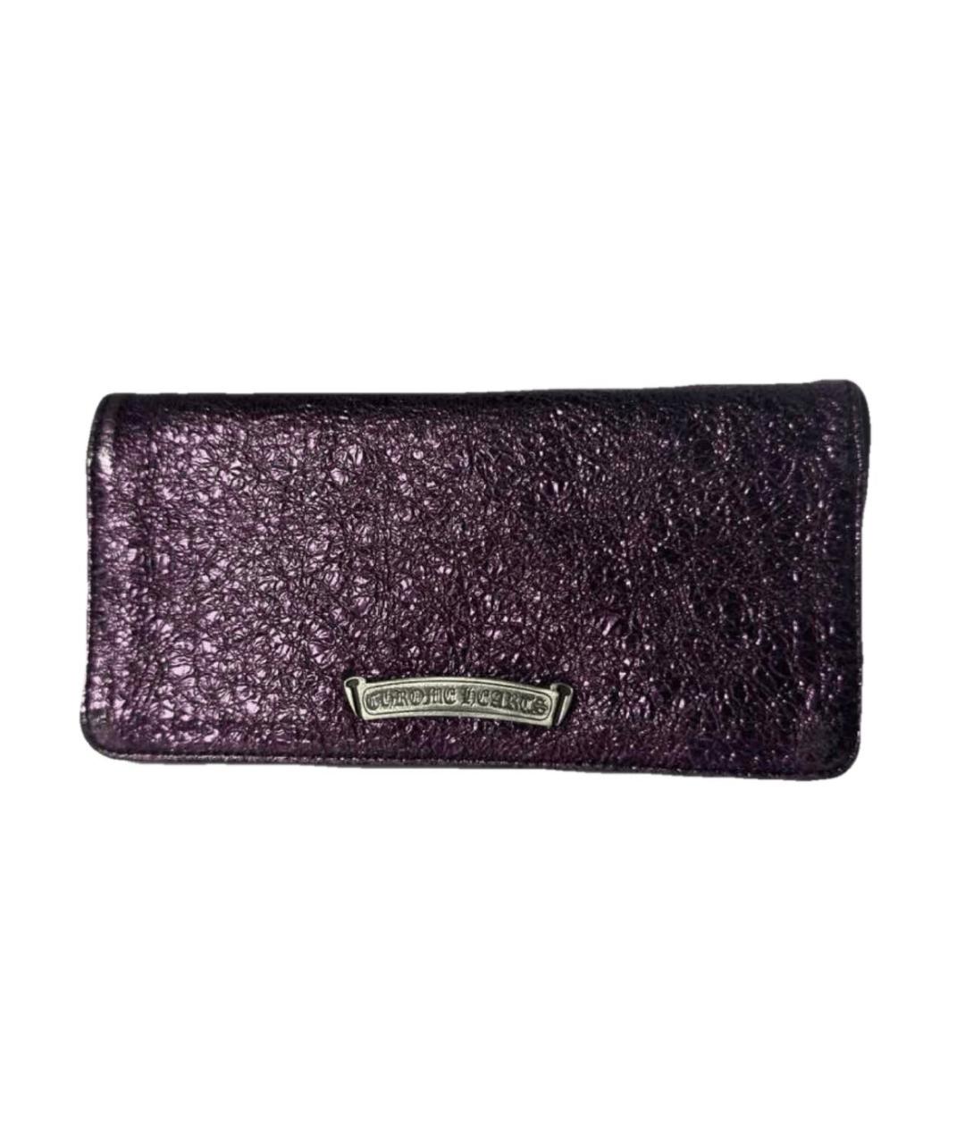 CHROME HEARTS Фиолетовый кожаный кошелек, фото 7