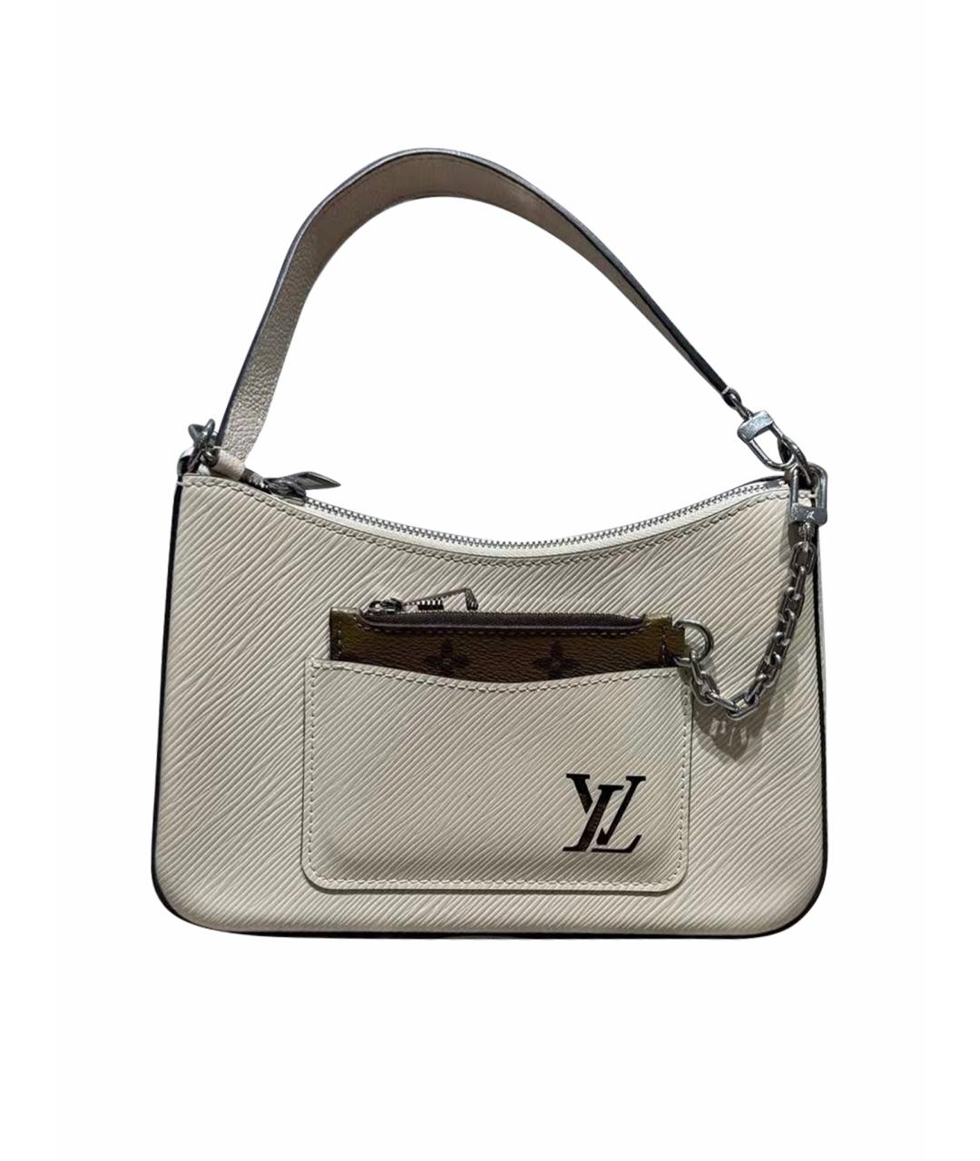 LOUIS VUITTON Бежевая кожаная сумка через плечо, фото 1