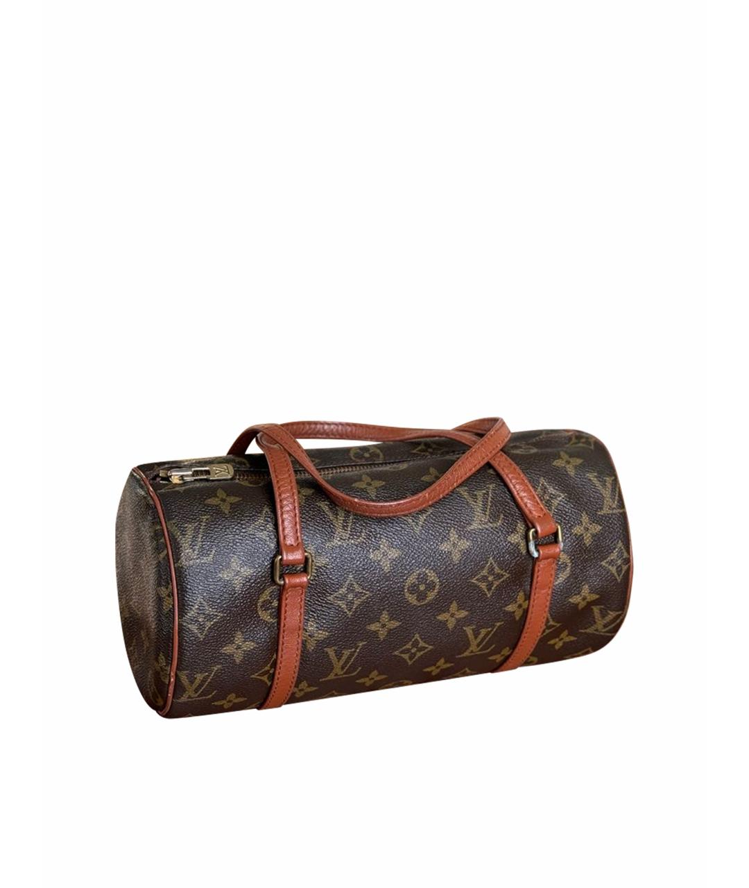 LOUIS VUITTON Коричневая сумка с короткими ручками из канвы, фото 1