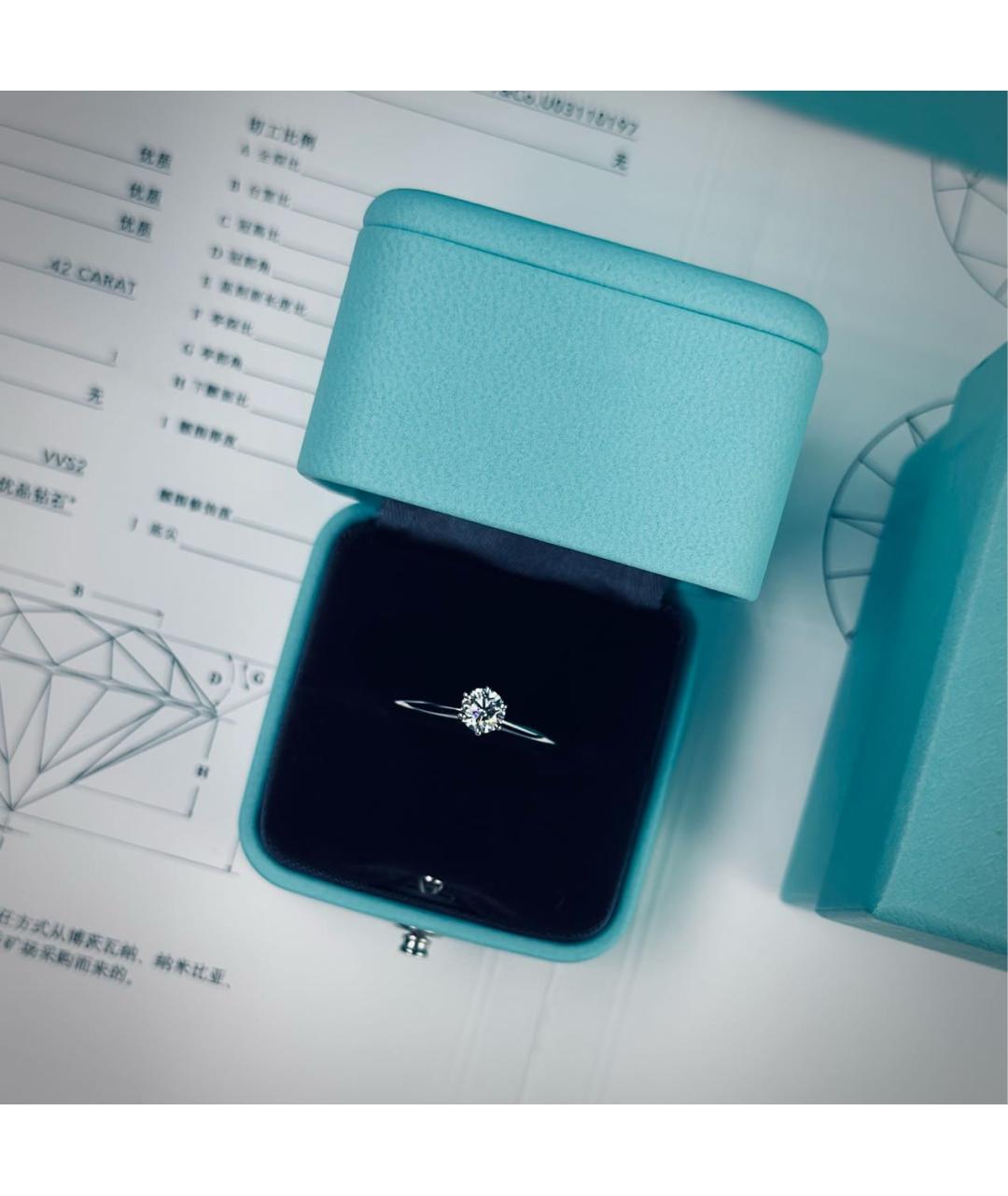 TIFFANY&CO Серебряное платиновое кольцо, фото 6