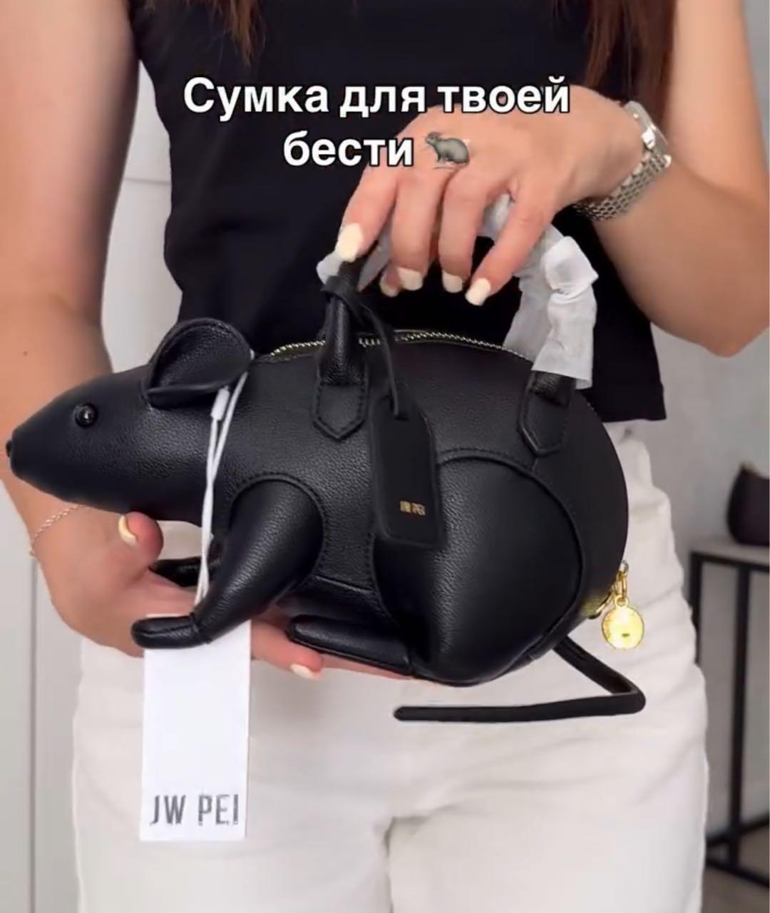 JW PEI Черная сумка через плечо из искусственной кожи, фото 5
