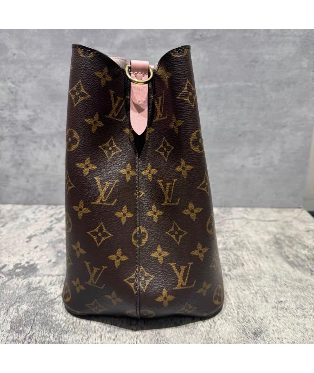LOUIS VUITTON Розовая кожаная сумка тоут, фото 5